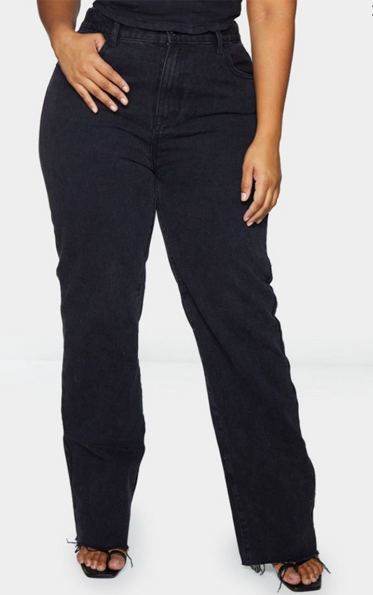 Plus Black Long Leg Straight JeansElevate your denim repertoire with these black, long-leg, straight jeans. Crafted in a classic black hue, these jeans offer a streamlined silhouette designed for theRedemption By Ashley NorthPlus Black Long Leg