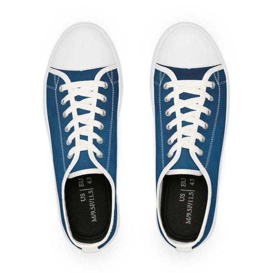 Dark Blue Low Top Sneakers for Stylish and Comfortable Everyday Wear - Redemption By Ashley North