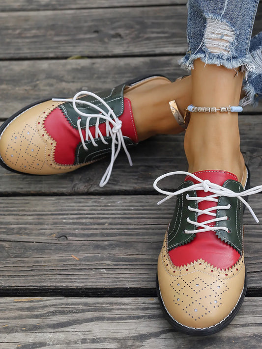 Eyelet Lace Up Slip Ons for Effortless Style and Comfort.