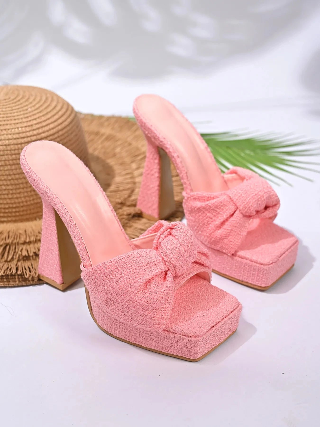 Bow Platform Heels Block Heel Sandals - Redemption By Ashley North