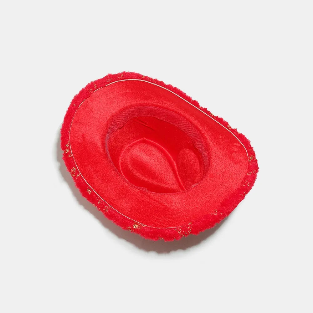 Fuzzy Snowflakes Polyester Hat.