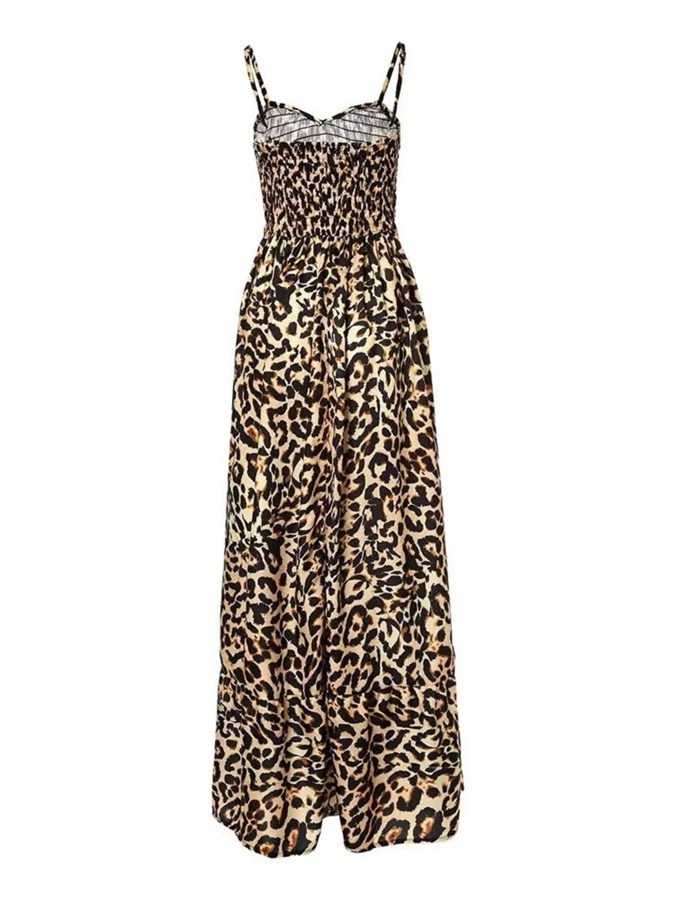 Full Size Leopard Print Dress - Spaghetti Strap Maxi Dress for Plus Size Fashion - Redemption By Ashley North