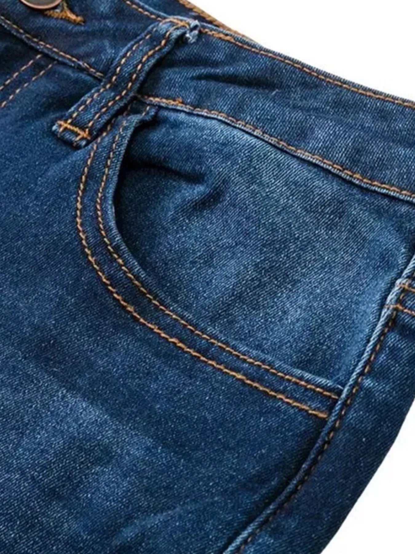 Full Size Plus Size Distressed Flare Jeans with Raw Hem.