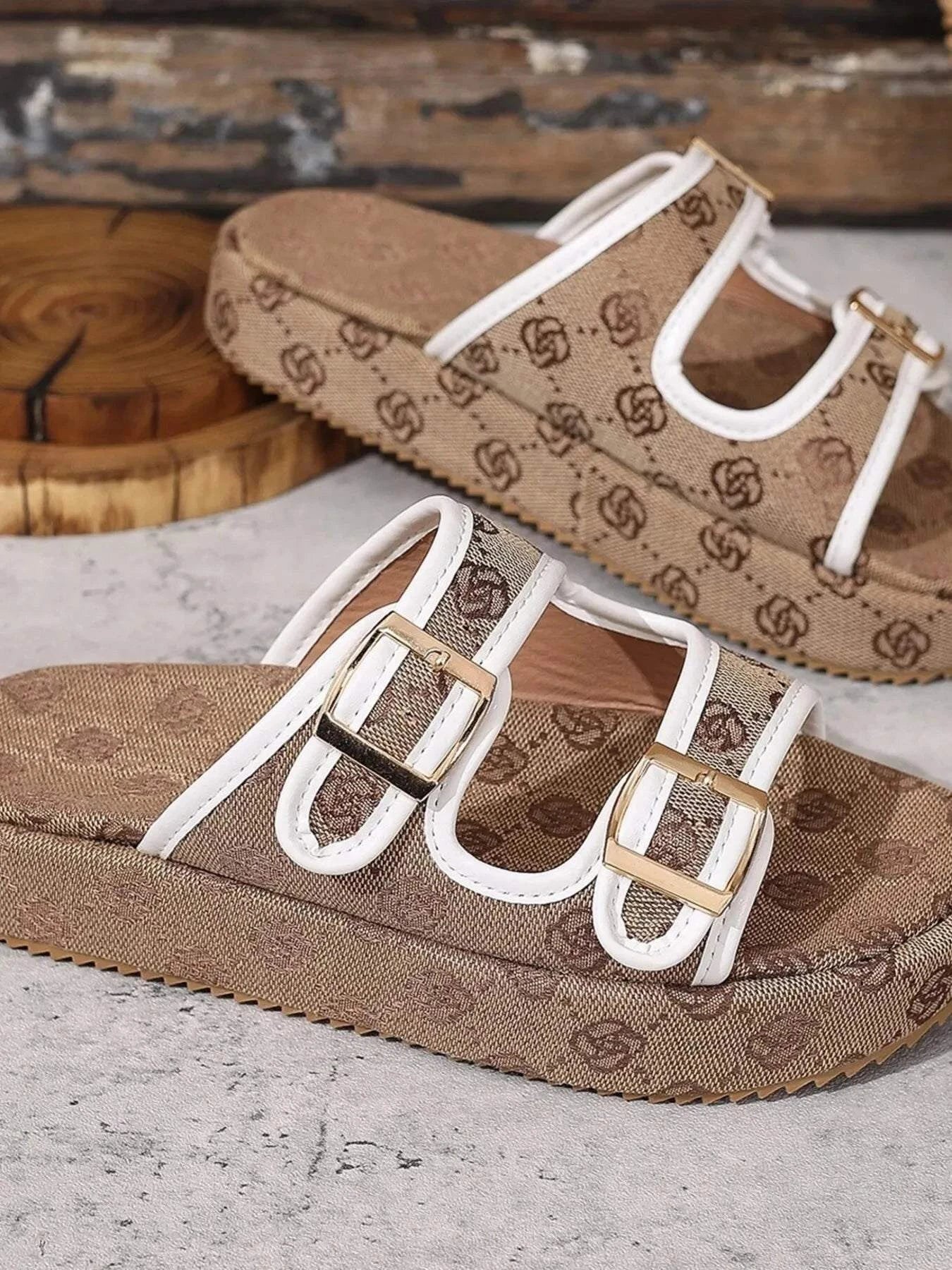 Double Buckle Platform Sandals for Ultimate Style and Comfort - Redemption By Ashley North