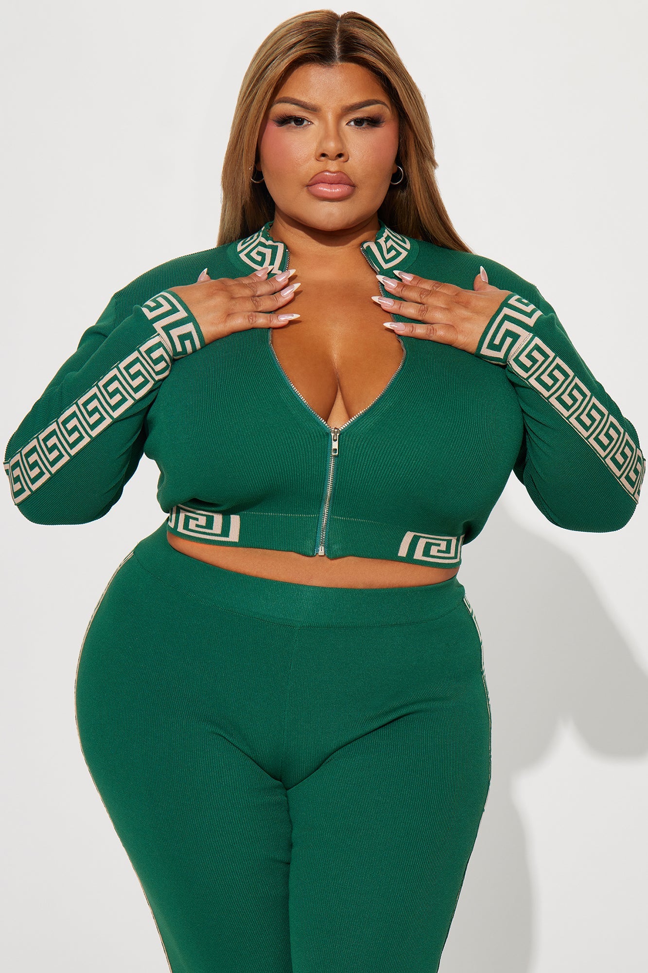 Passing By You Sweater Legging Set - Black/combo.