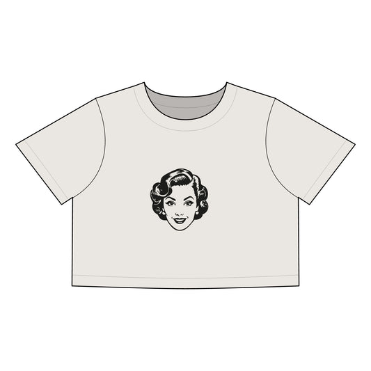 Women's Heavy Faded Crop Tee for Effortless Style.