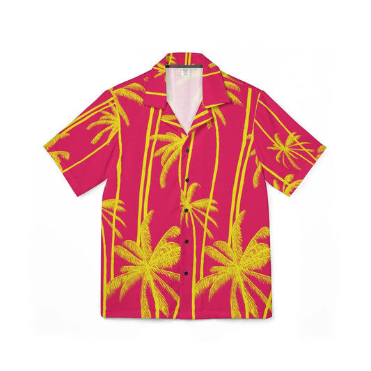 Vibrant Hawaiian Camp Shirt, Tropical AOP Shirt for Summer, Beach Vacation Apparel, Luau Outfit, Men's Floral Print Shirt - Redemption By Ashley North