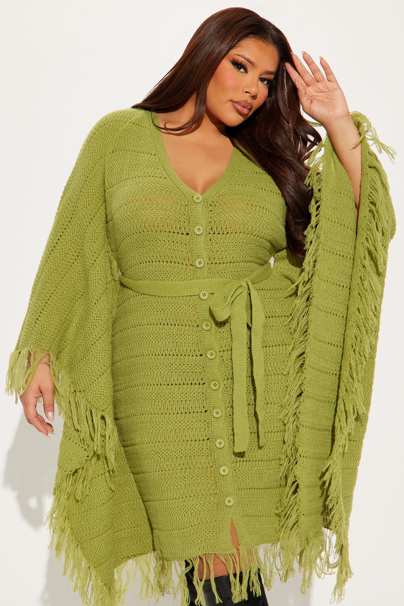 Embracing My Aura Chocolate Midi Dress for Effortless Style.