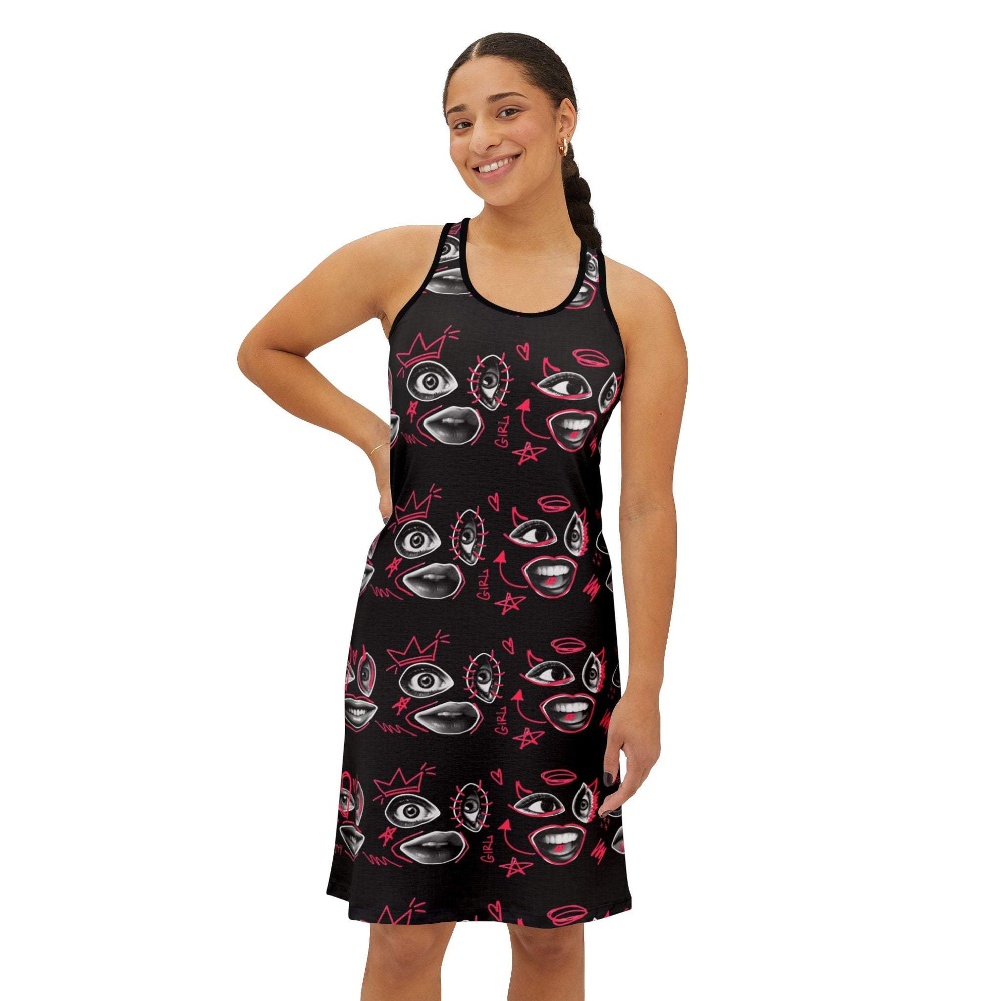Stylish Punk Racerback Dress for Trendy Women, Casual Summer Dress, Unique Art Dress, Perfect for Festivals and Parties - Redemption By Ashley North