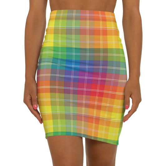 Women's Mid-Waist Pencil Skirt | Stylish Plaid Women's Mid-Waist Pencil Skirt for Versatile Looks - Redemption By Ashley North