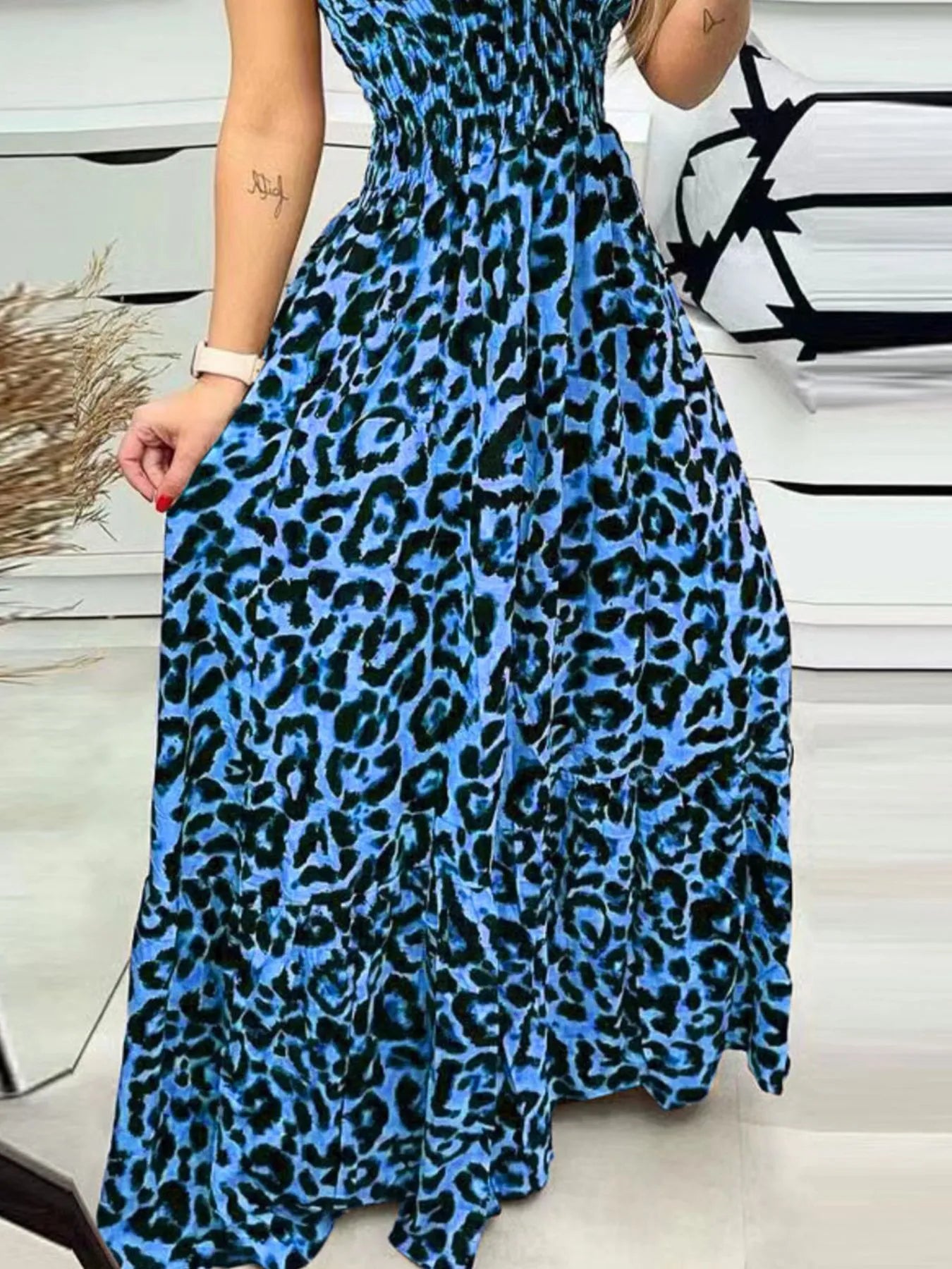 Full Size Leopard Print Dress - Spaghetti Strap Maxi Dress for Plus Size Fashion - Redemption By Ashley North