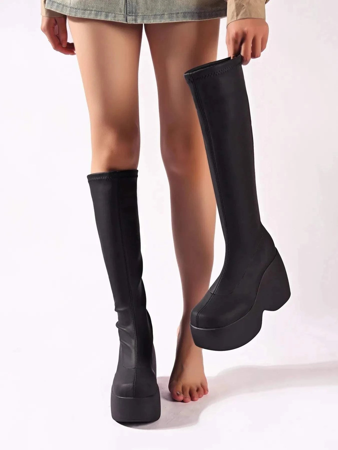 Round Toe Platform Boots for Women – Stylish and Comfortable Footwear - Redemption By Ashley North