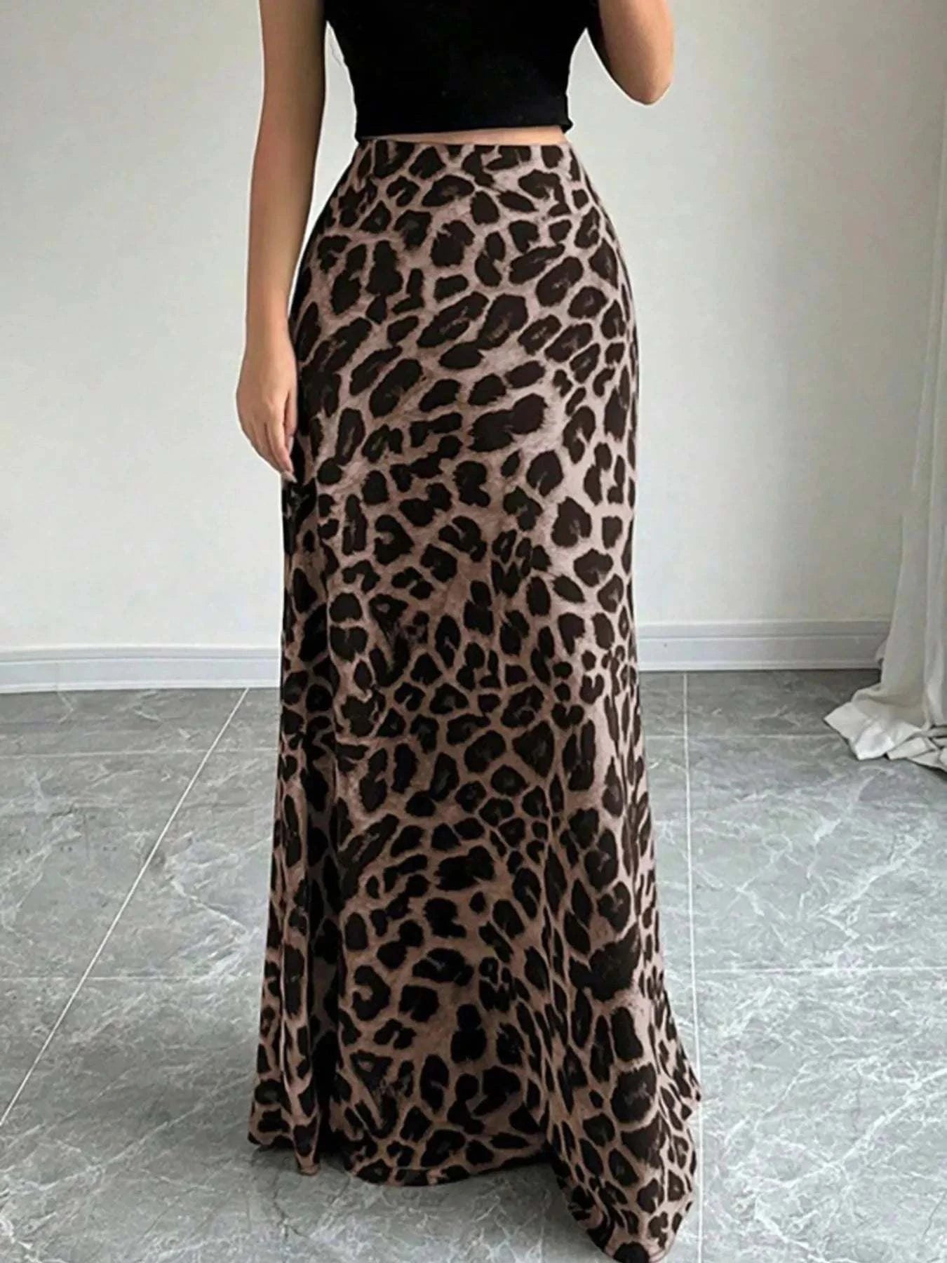 Leopard Print Maxi Skirt - High-Waisted Style for Effortless Elegance - Redemption By Ashley North