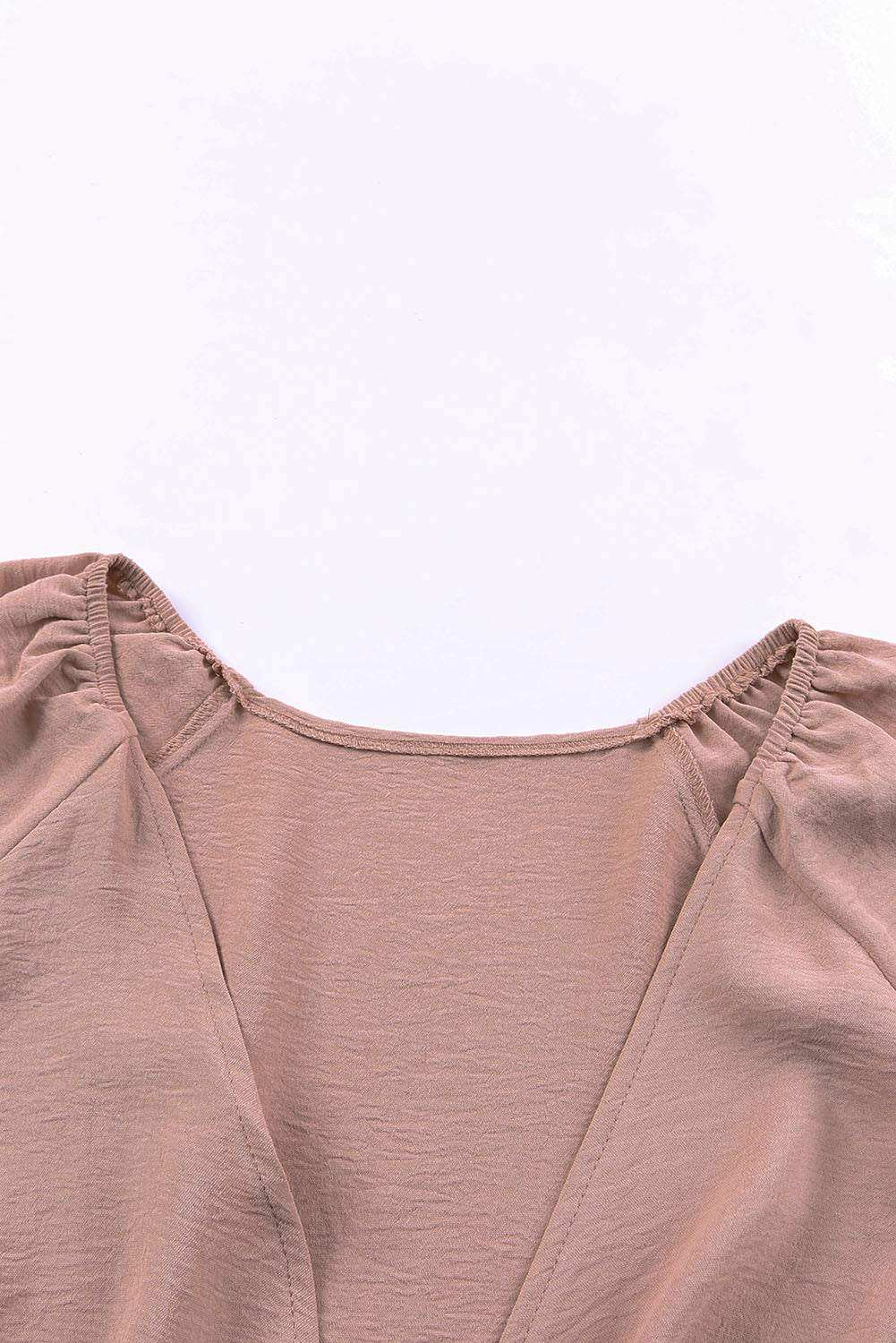 Tied Flounce Sleeve Plunge RomperPattern type: Solid
Style: Sexy
Features: Tie, Pockets
Neckline: Plunge
Length: Short
Sleeve length: Long sleeves
Sleeve type: Lantern sleeves
Material composition: Redemption By Ashley NorthTied Flounce Sleeve