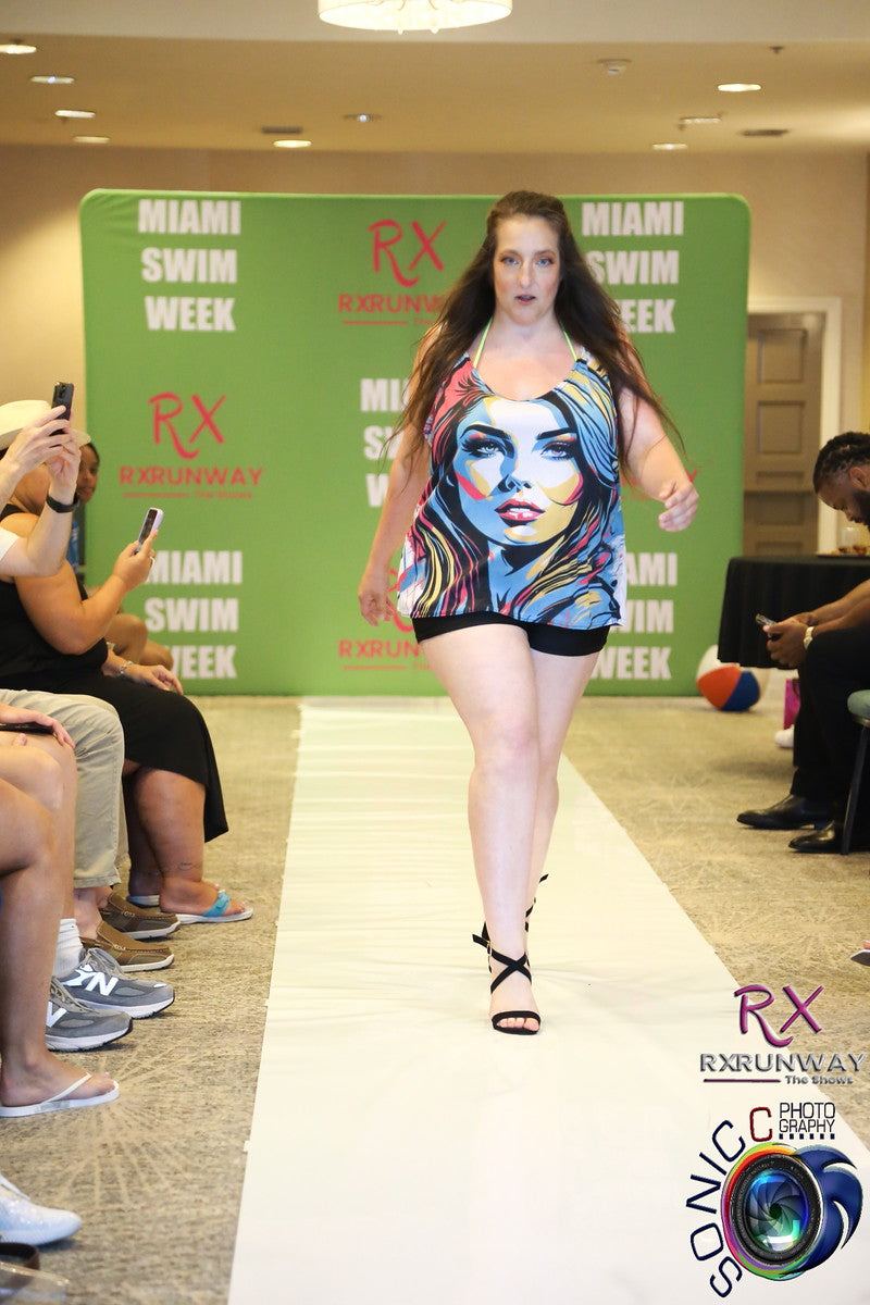 Female Racerback Tank Top - Sporty Artwork Design for Women’s Swimsuits - Redemption By Ashley North