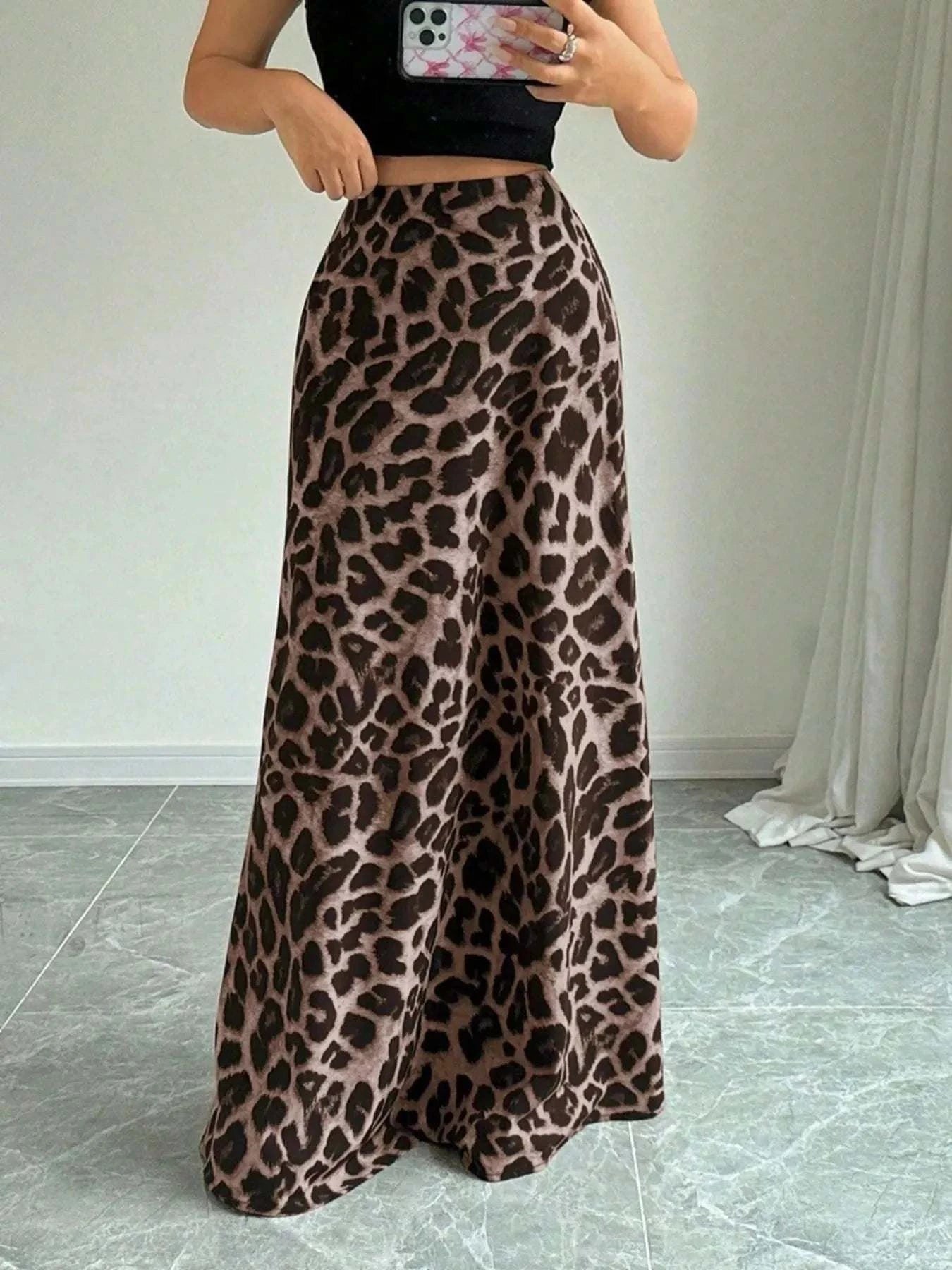 Leopard Print Maxi Skirt - High-Waisted Style for Effortless Elegance - Redemption By Ashley North