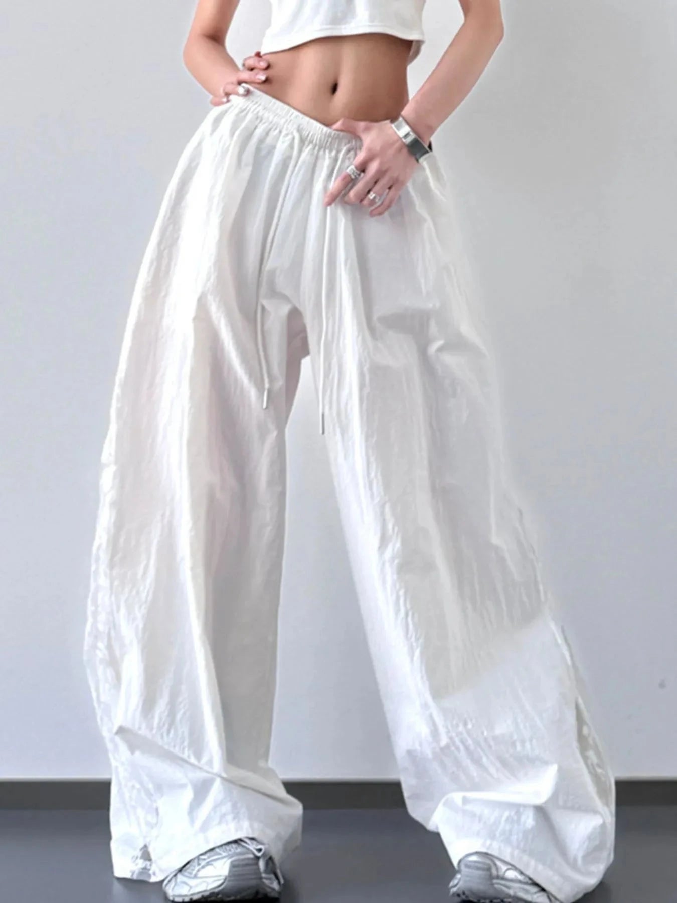 Elastic Wide-Leg Pants with Comfortable Elastic Waist - Redemption By Ashley North