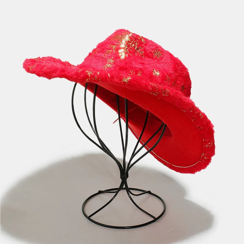 Fuzzy Snowflakes Polyester Hat.