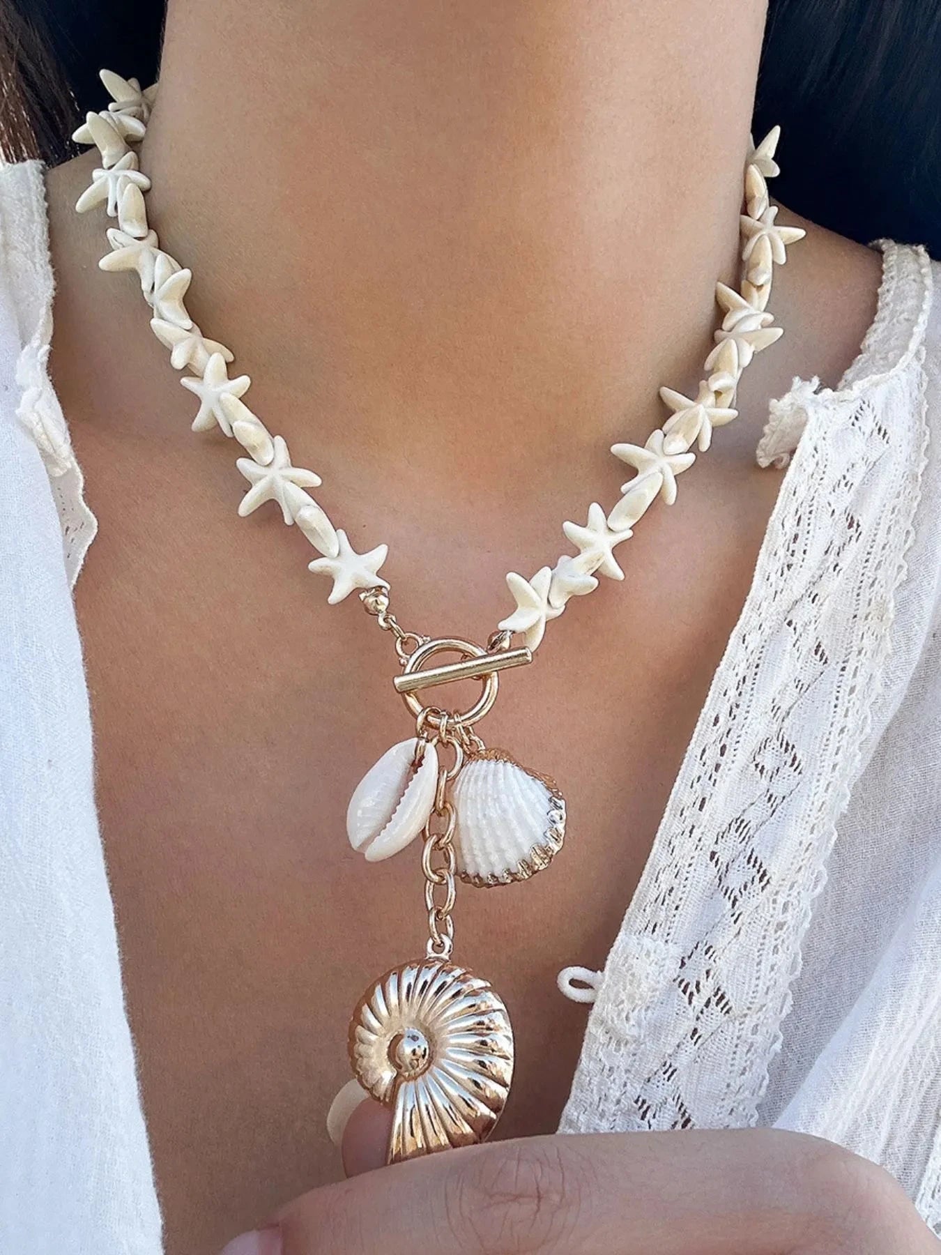 Starfish Pendant Necklace - Unique Starfish Shell Jewelry - Redemption By Ashley North