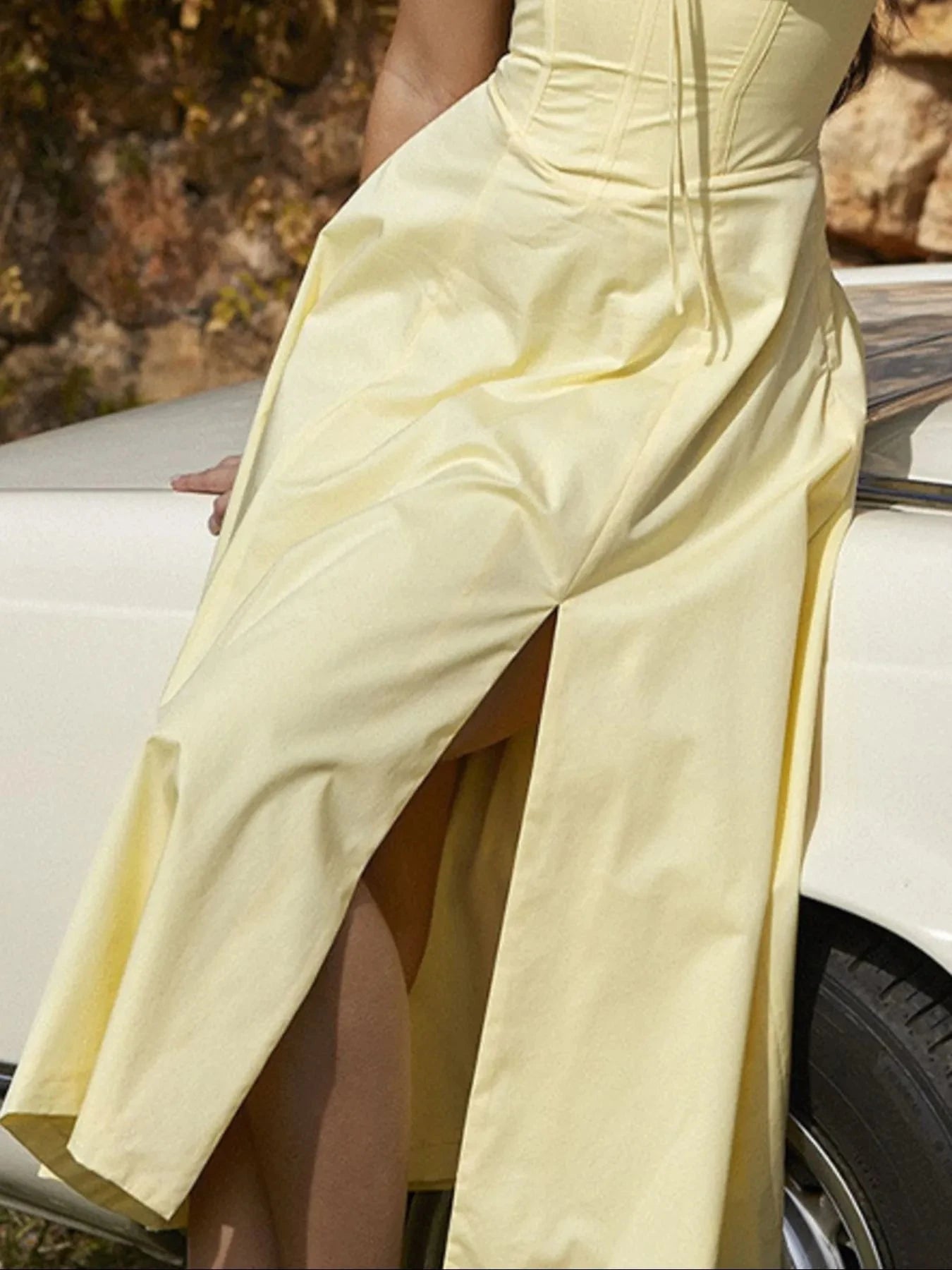 Full Size Plus Size Cami Dress with Slit and Sweetheart Neck - Redemption By Ashley North