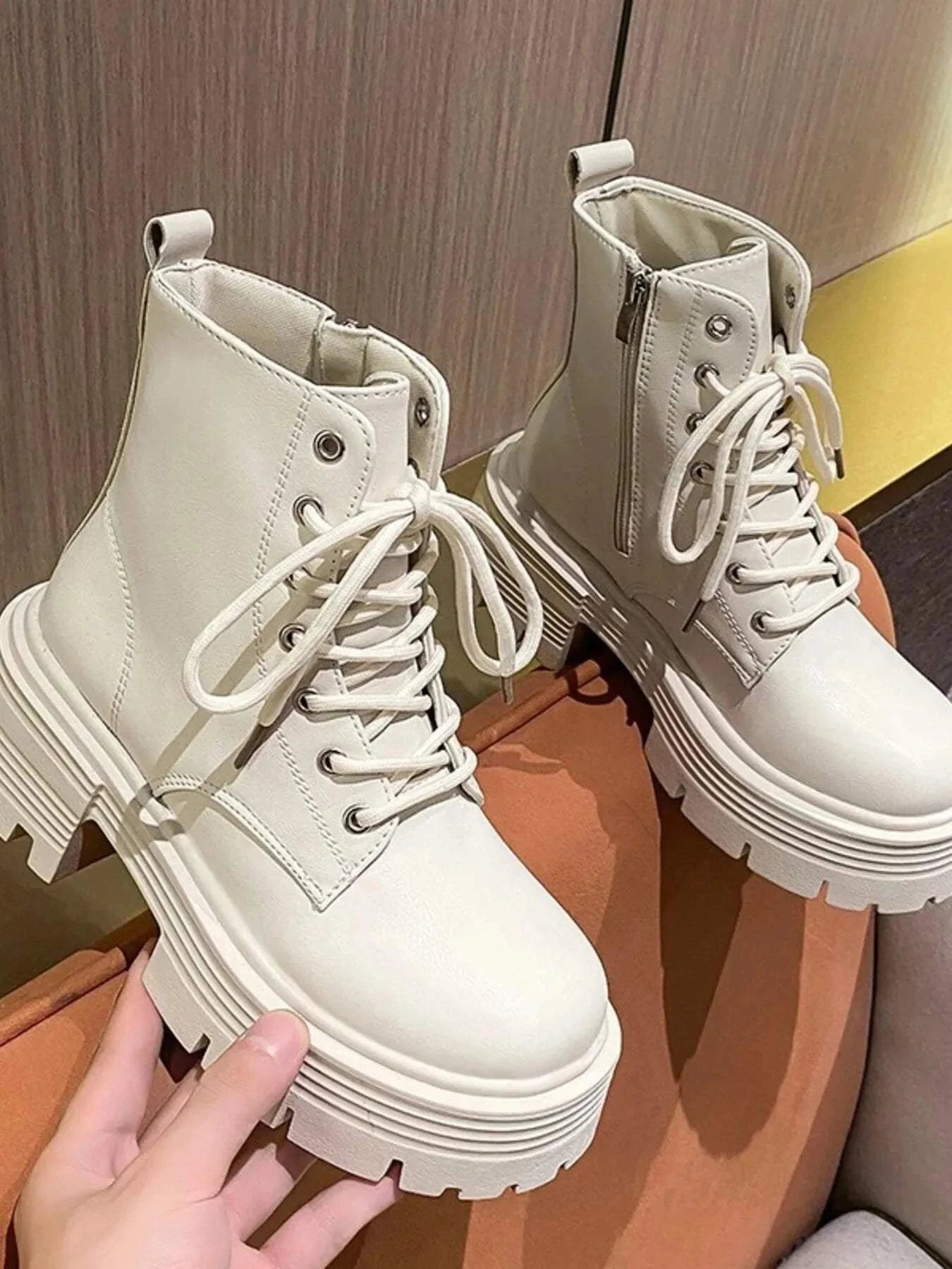 Platform Lace Up Boots for Stylish Comfort and Durability - Redemption By Ashley North