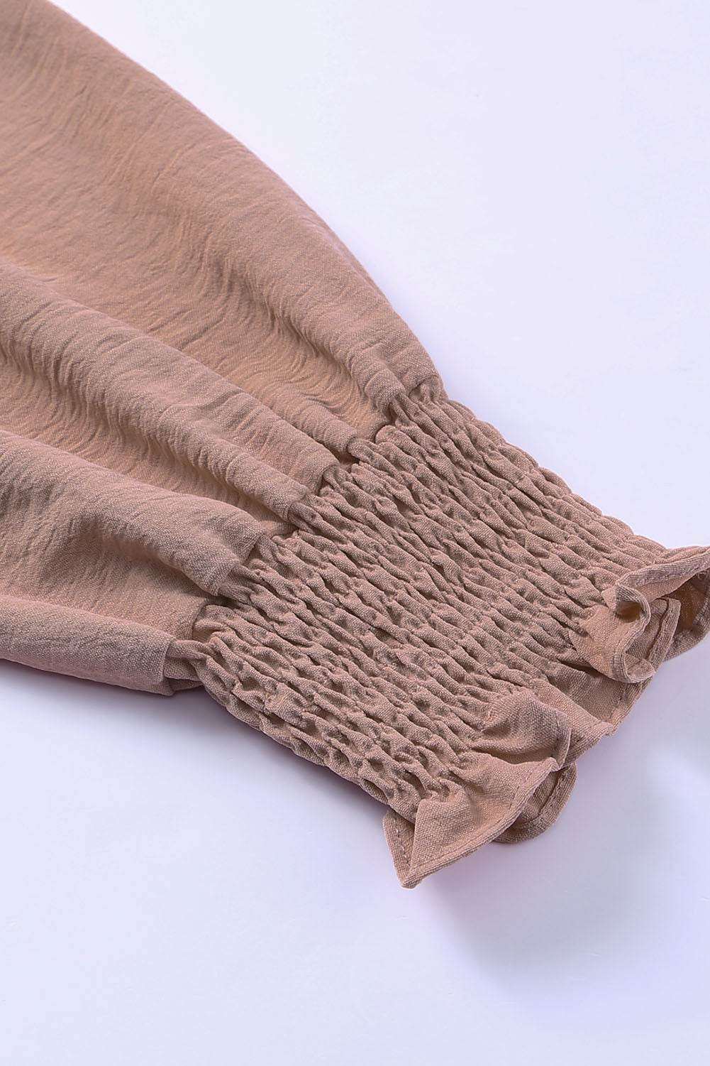 Tied Flounce Sleeve Plunge RomperPattern type: Solid
Style: Sexy
Features: Tie, Pockets
Neckline: Plunge
Length: Short
Sleeve length: Long sleeves
Sleeve type: Lantern sleeves
Material composition: Redemption By Ashley NorthTied Flounce Sleeve