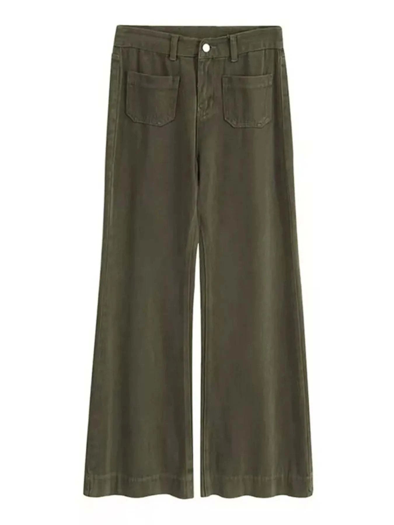 Full Size Plus Size Wide Leg Pants with Pockets.