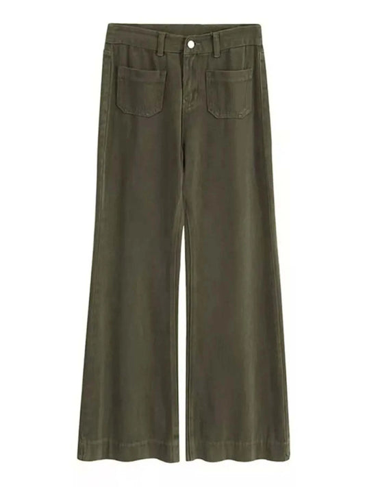 Full Size Plus Size Wide Leg Pants with Pockets.