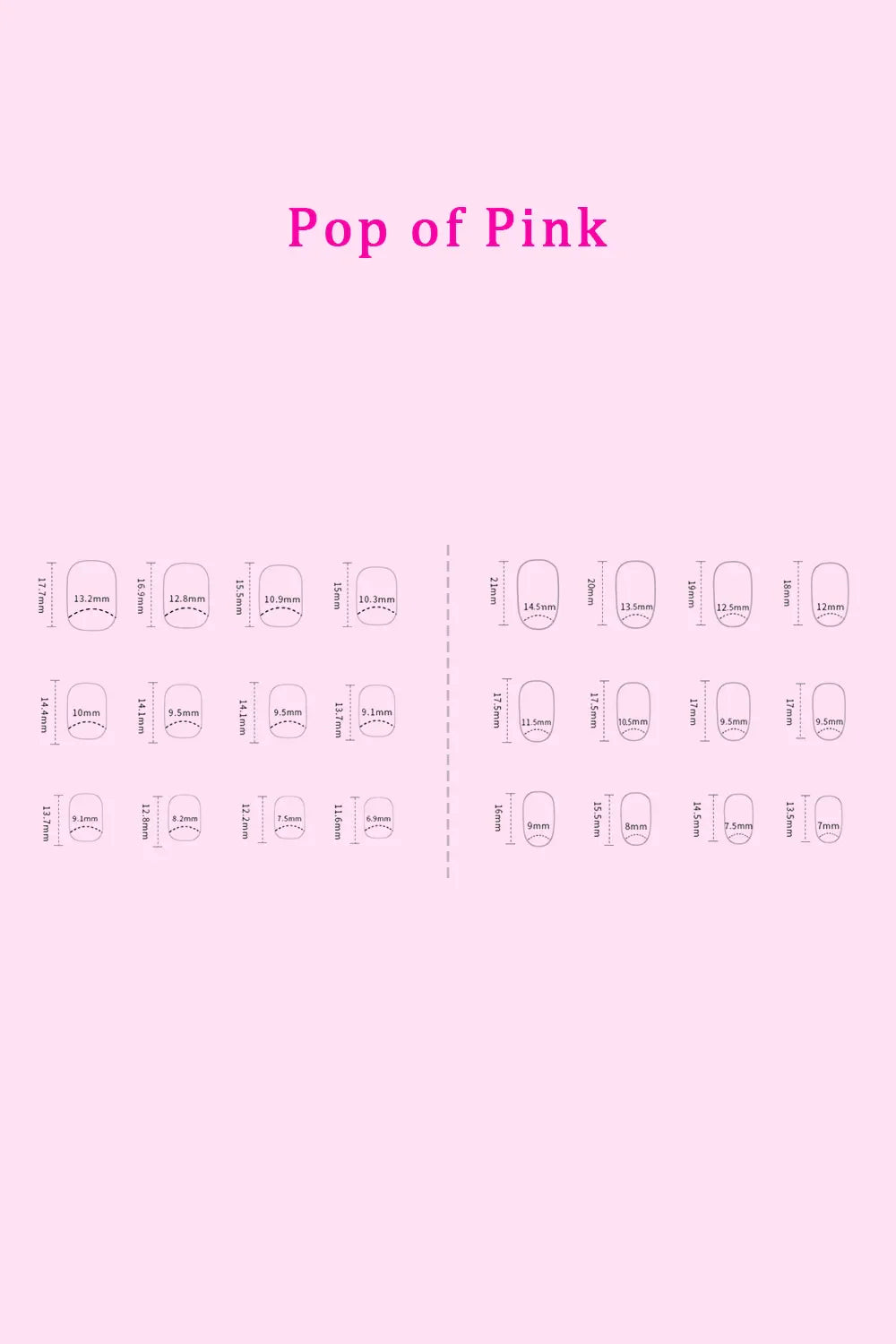 So Pink Beauty Press On Nails 2 Packs with 48-piece glossy pink nail designs and polyurethane glue for easy application