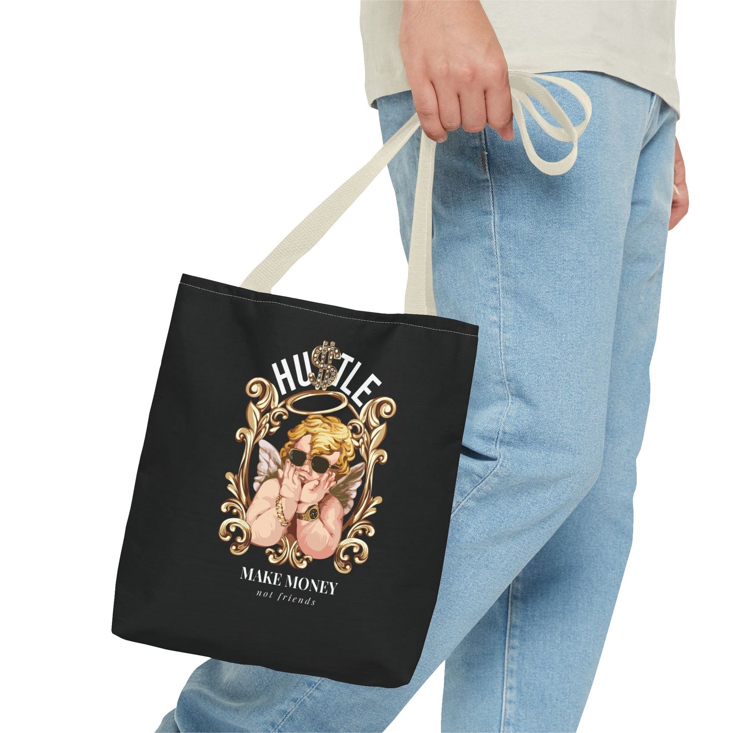 Chic Hustler Tote Bag | Stylish AOP Handbag for Entrepreneurs, Market Accessory, Gift for Creatives, Motivational Tote, Everyday Use.