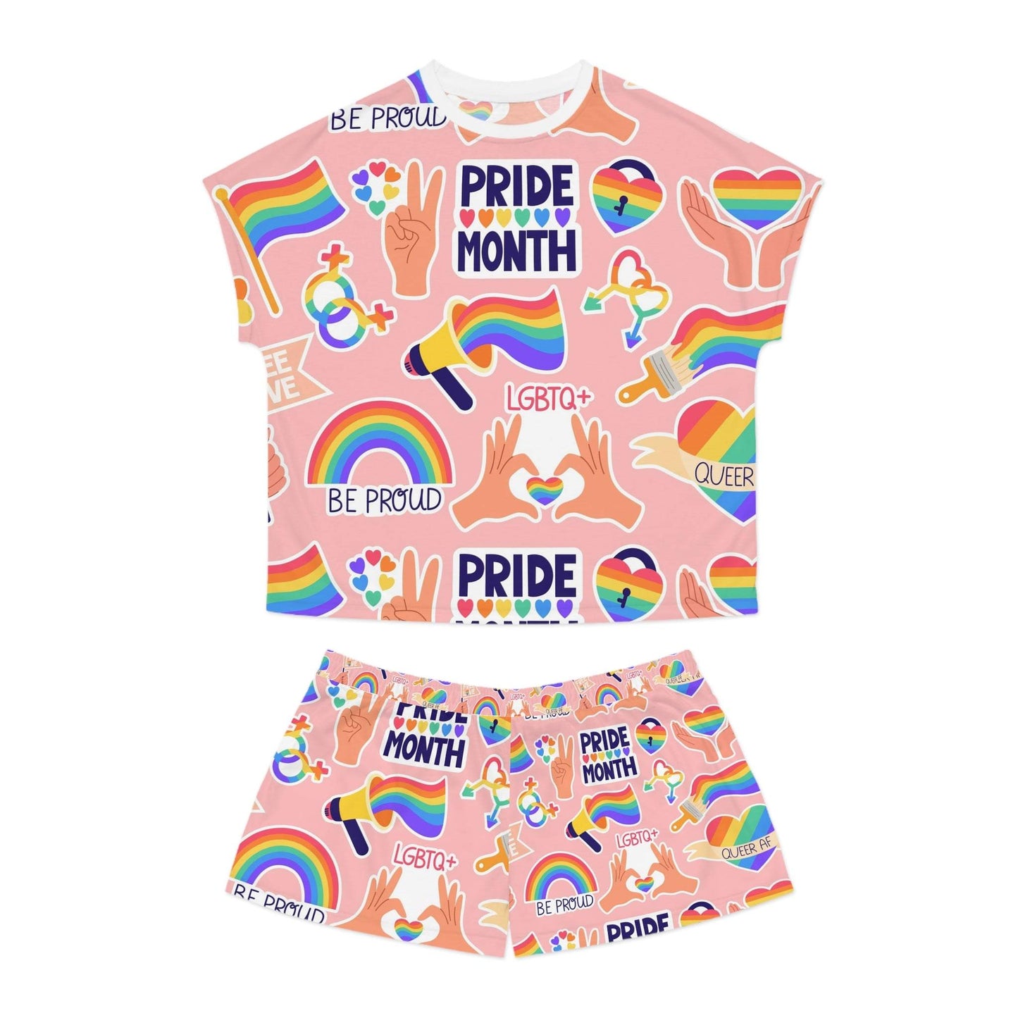 Pride Month Women's Pajama Set - Colorful LGBTQ+ Sleepwear, Comfortable Summer PJs, Perfect Gift for Pride Celebration - Redemption By Ashley North