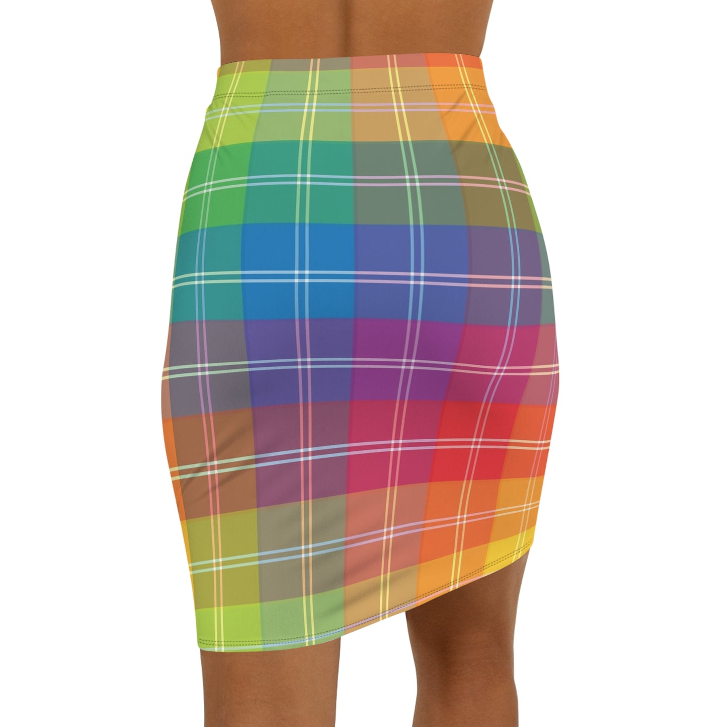 Women's Mid-Waist Pencil Skirt | Stylish Plaid Women's Mid-Waist Pencil Skirt for Versatile Looks - Redemption By Ashley North