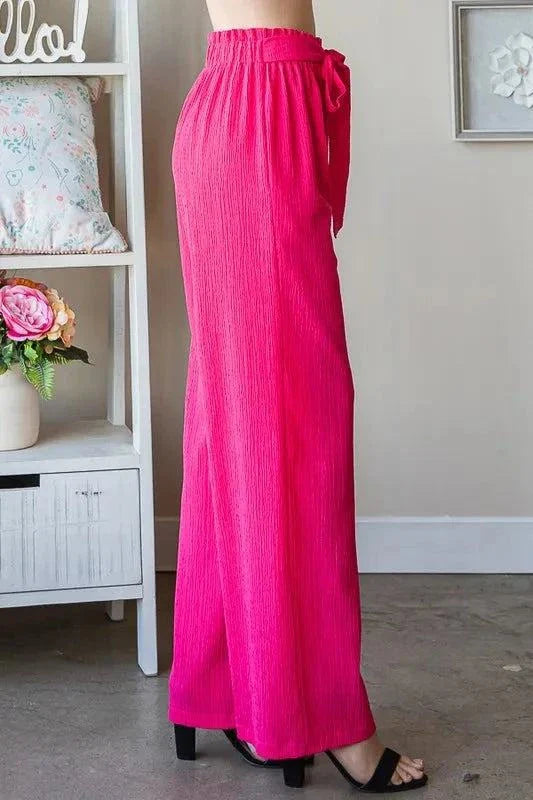 Heimish Plus Size Front Tie Pants with Paperbag Waistband - Redemption By Ashley North