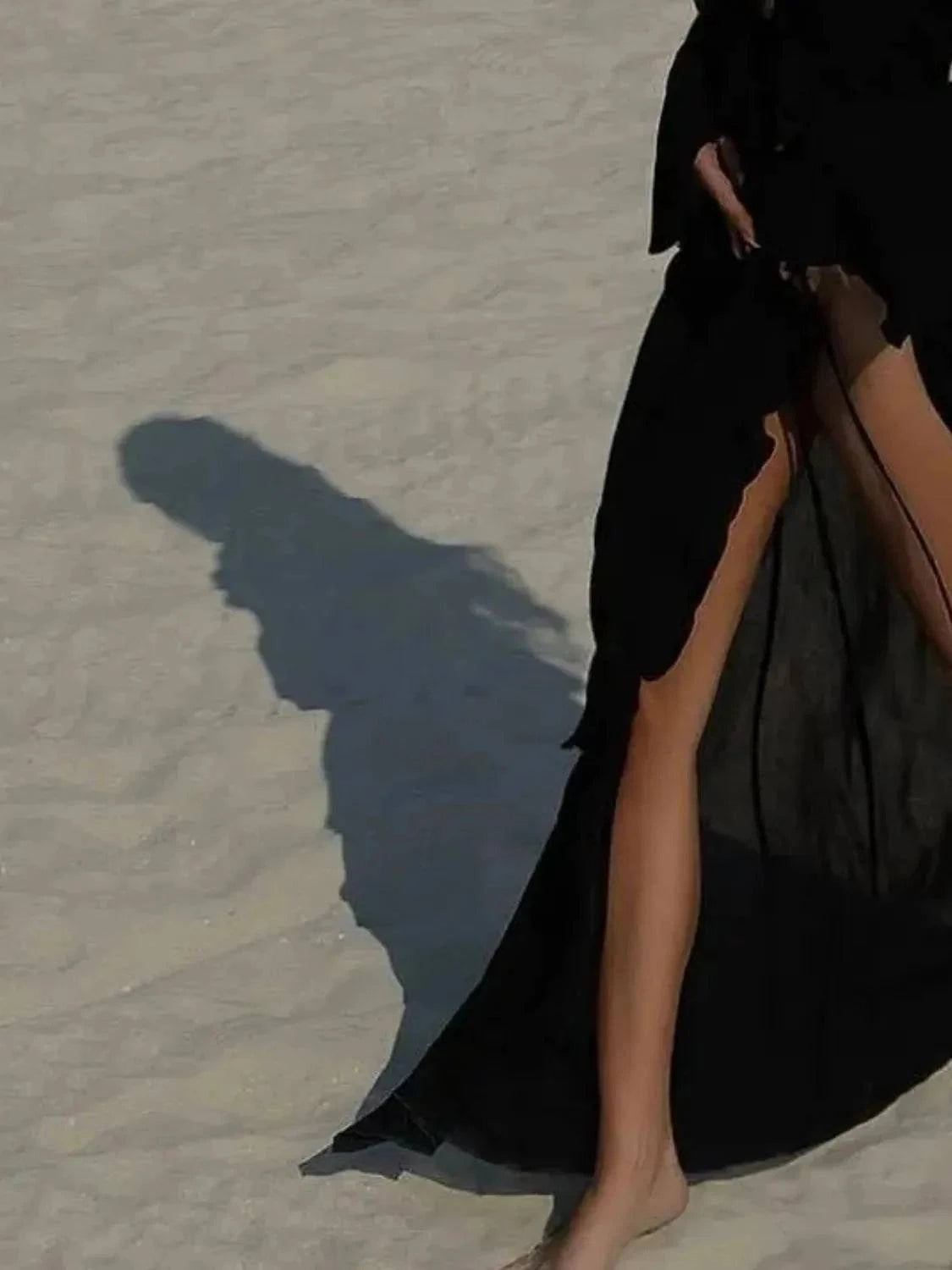 Ruffled Cover-Up Dress with Long Sleeves - Redemption By Ashley North