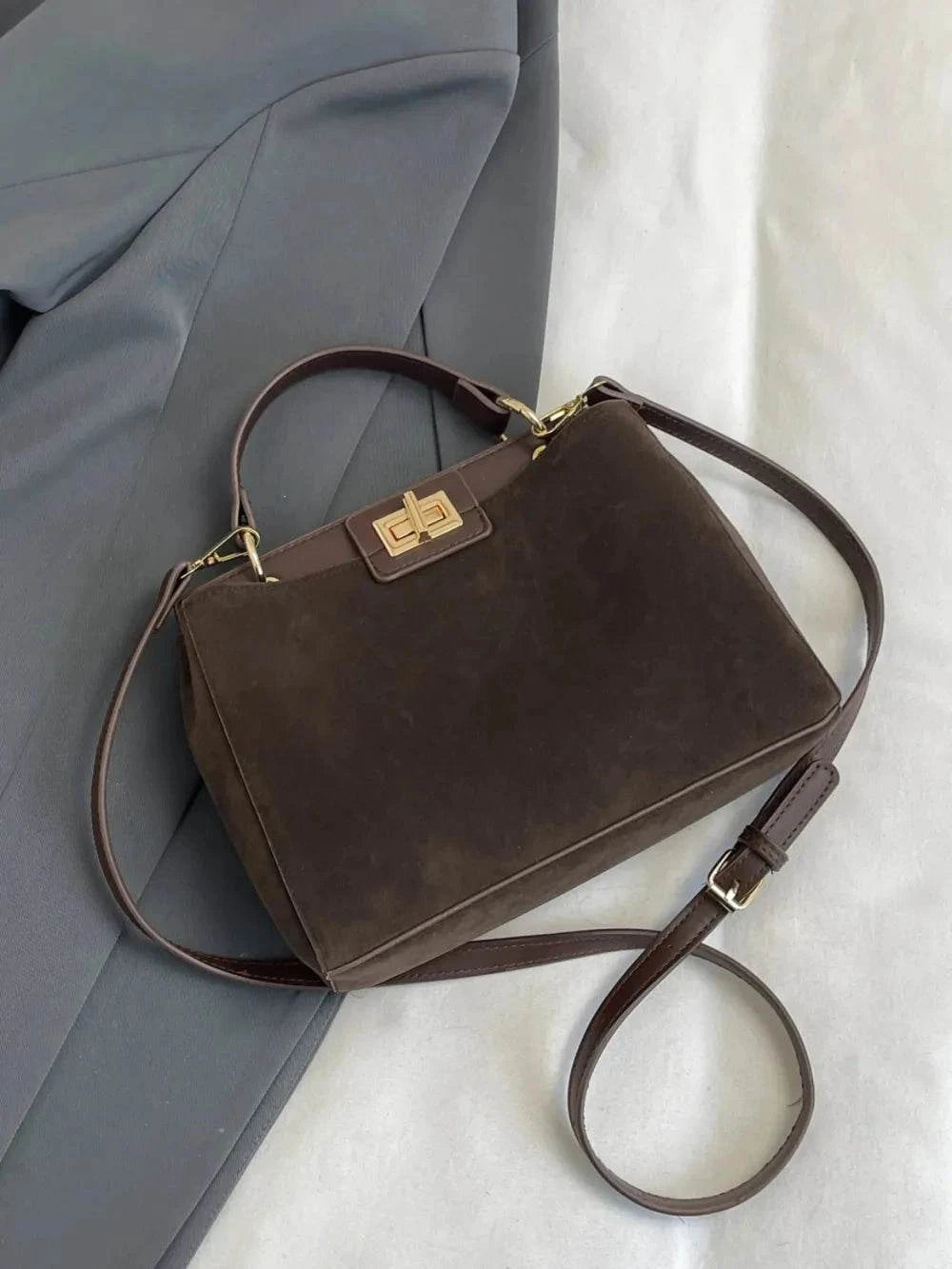 Solid Color Handbag with Removable Strap for Versatile Styling - Redemption By Ashley North