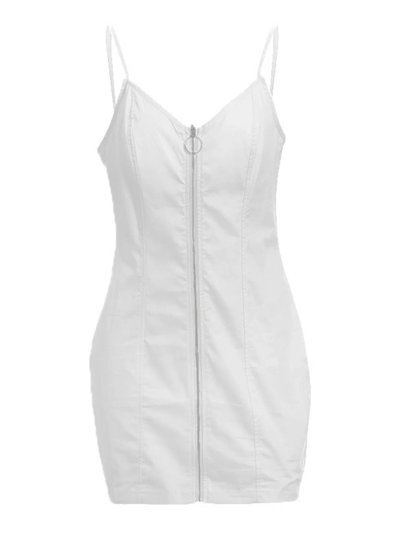 Full Size Zip-Front Bodycon Mini Dress Plus Size.