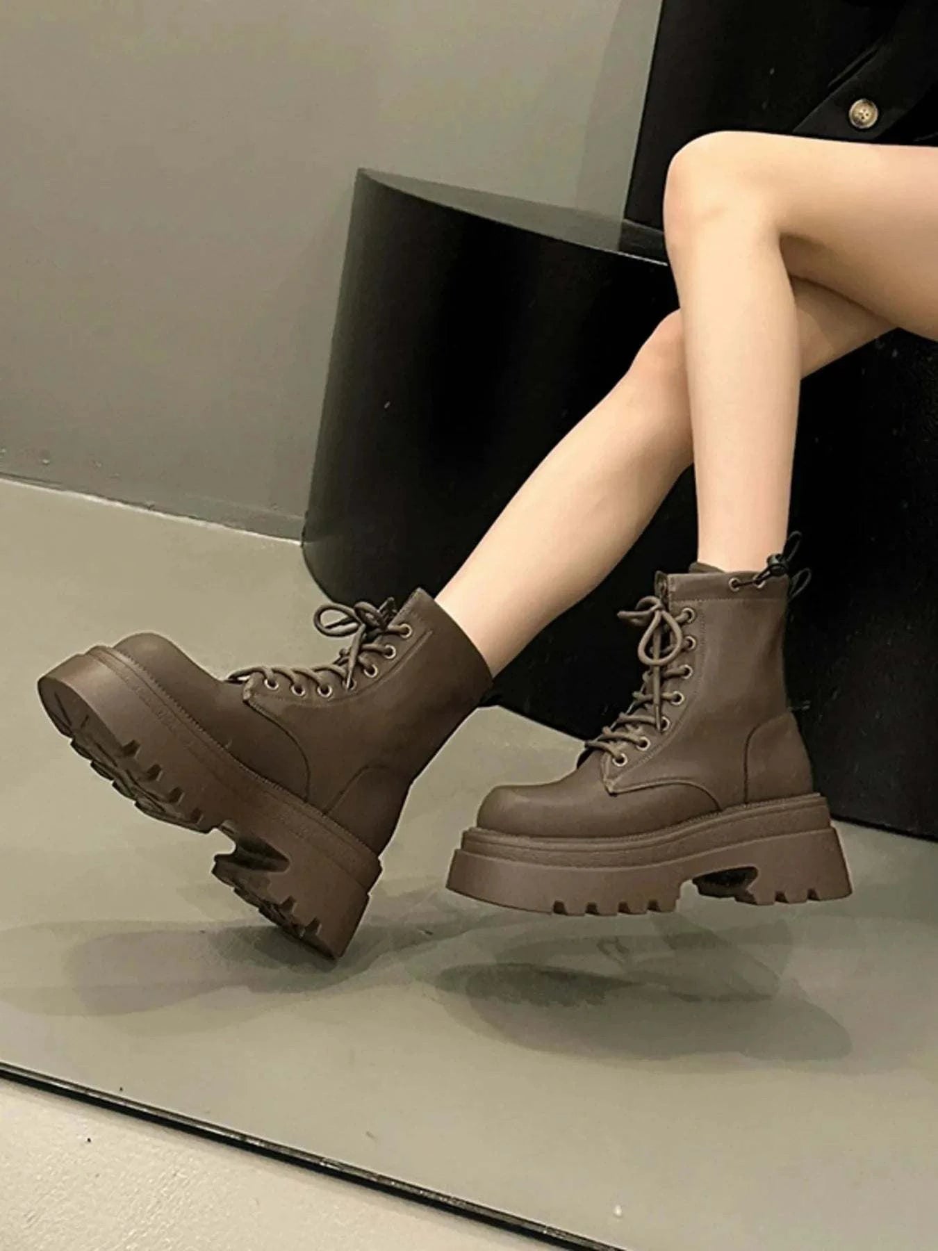 Lace Up Platform Boots for Stylish Comfort and Elevation - Redemption By Ashley North