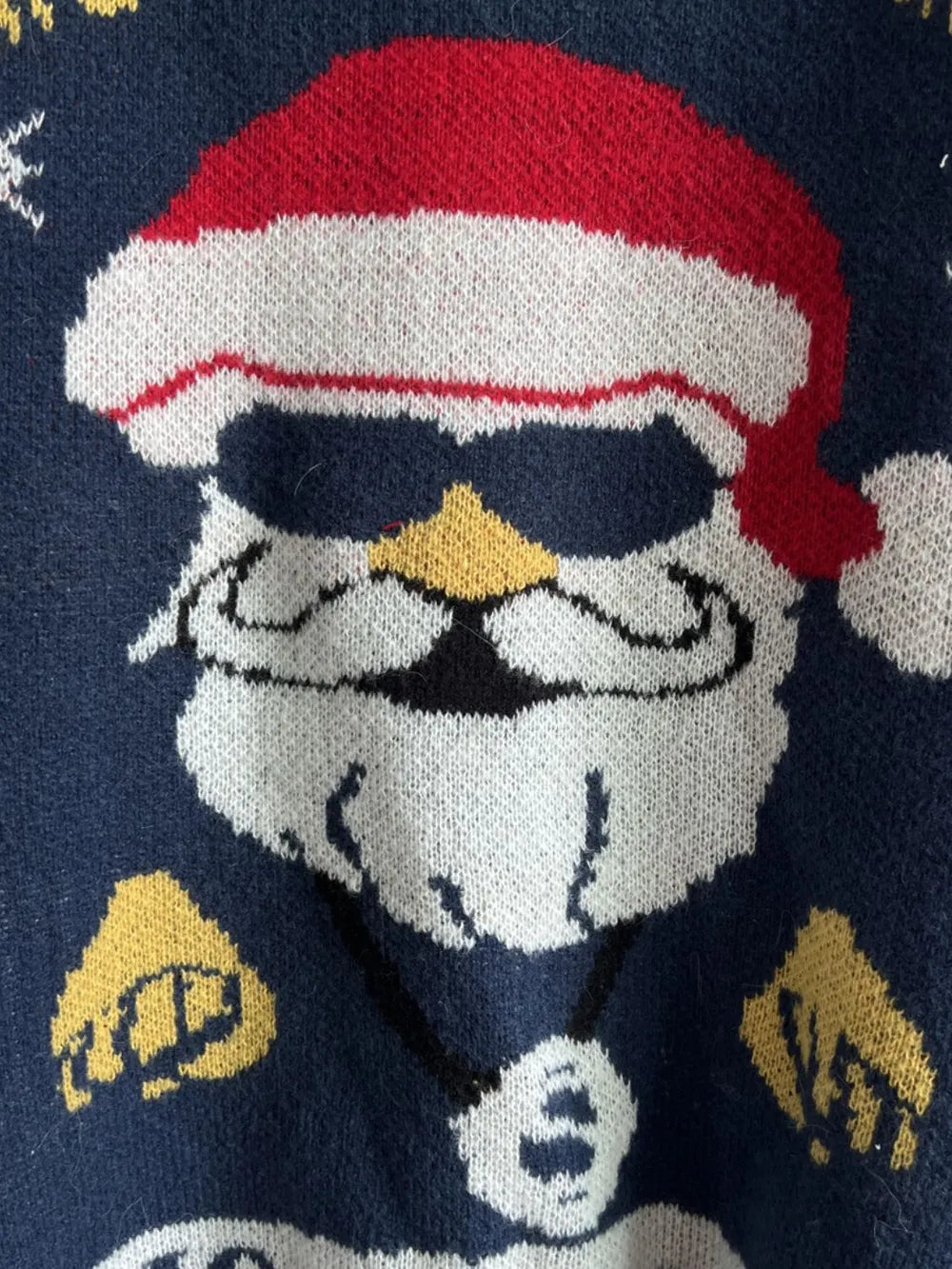 Santa Round Neck Long Sleeve Sweater - Perfect Holiday Santa Sweater Long Sleeve.