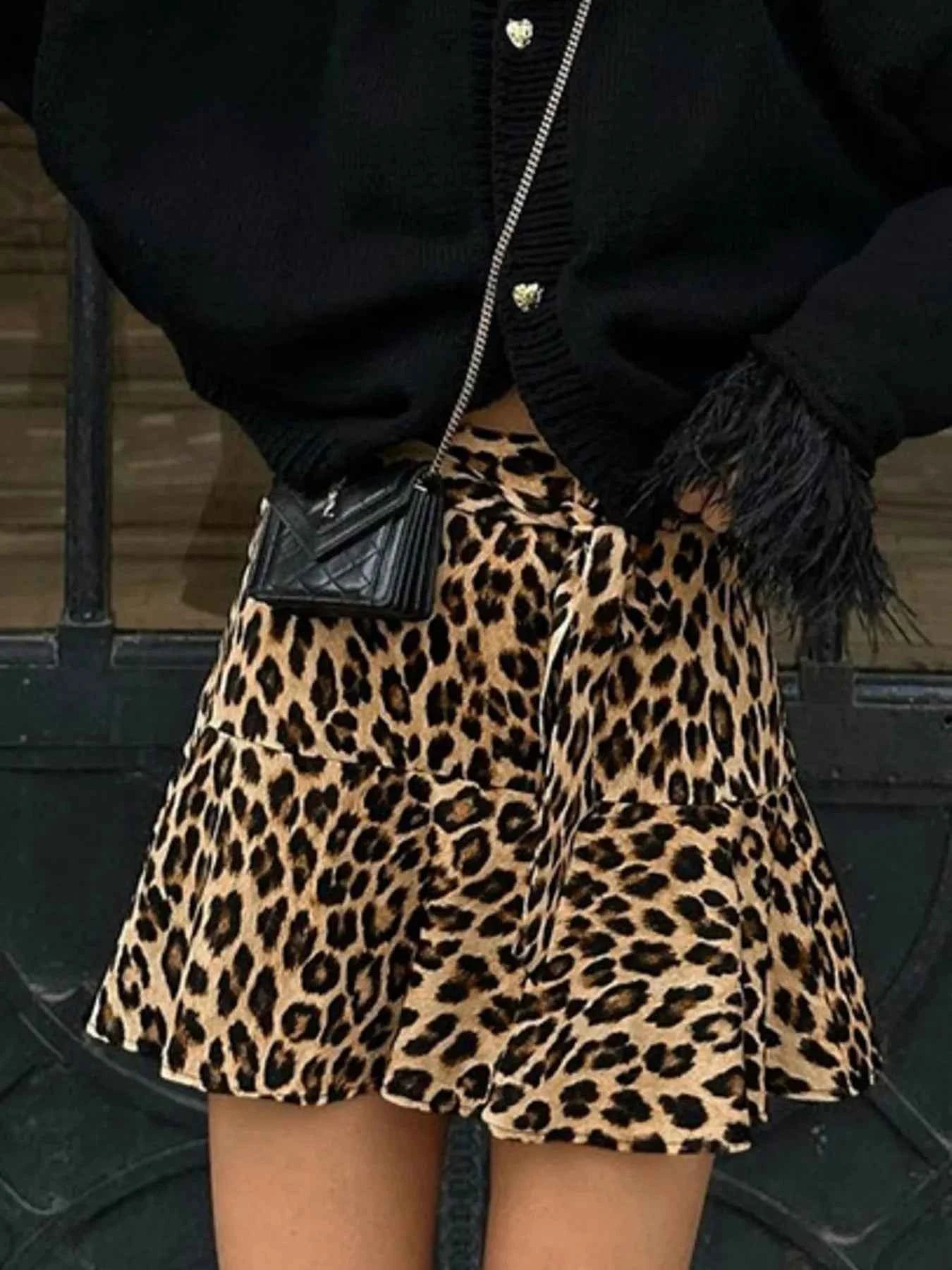 Leopard Print Mini Skirt for Trendy Fashion Lovers - Perfect for Every Occasion - Redemption By Ashley North