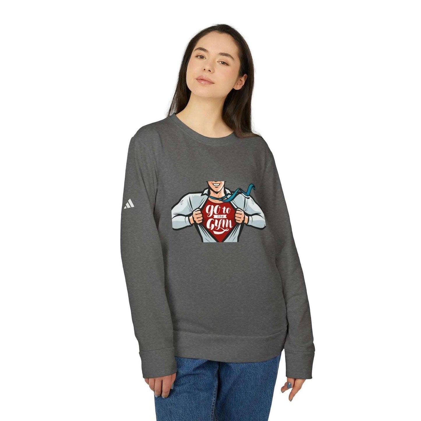 Go to the Gym Unisex Fleece Crew Neck Sweatshirt - Comfortable Unisex Fleece Crew Neck Sweatshirt for All Athletes - Redemption By Ashley North