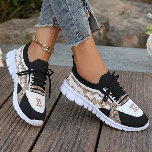 Breathable Mesh Lace Up Sneakers.