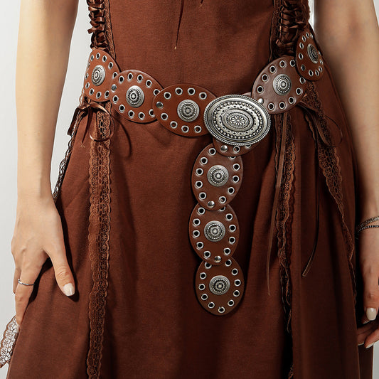 Oval PU Belt - Stylish and Versatile Accessory for Every Outfit.