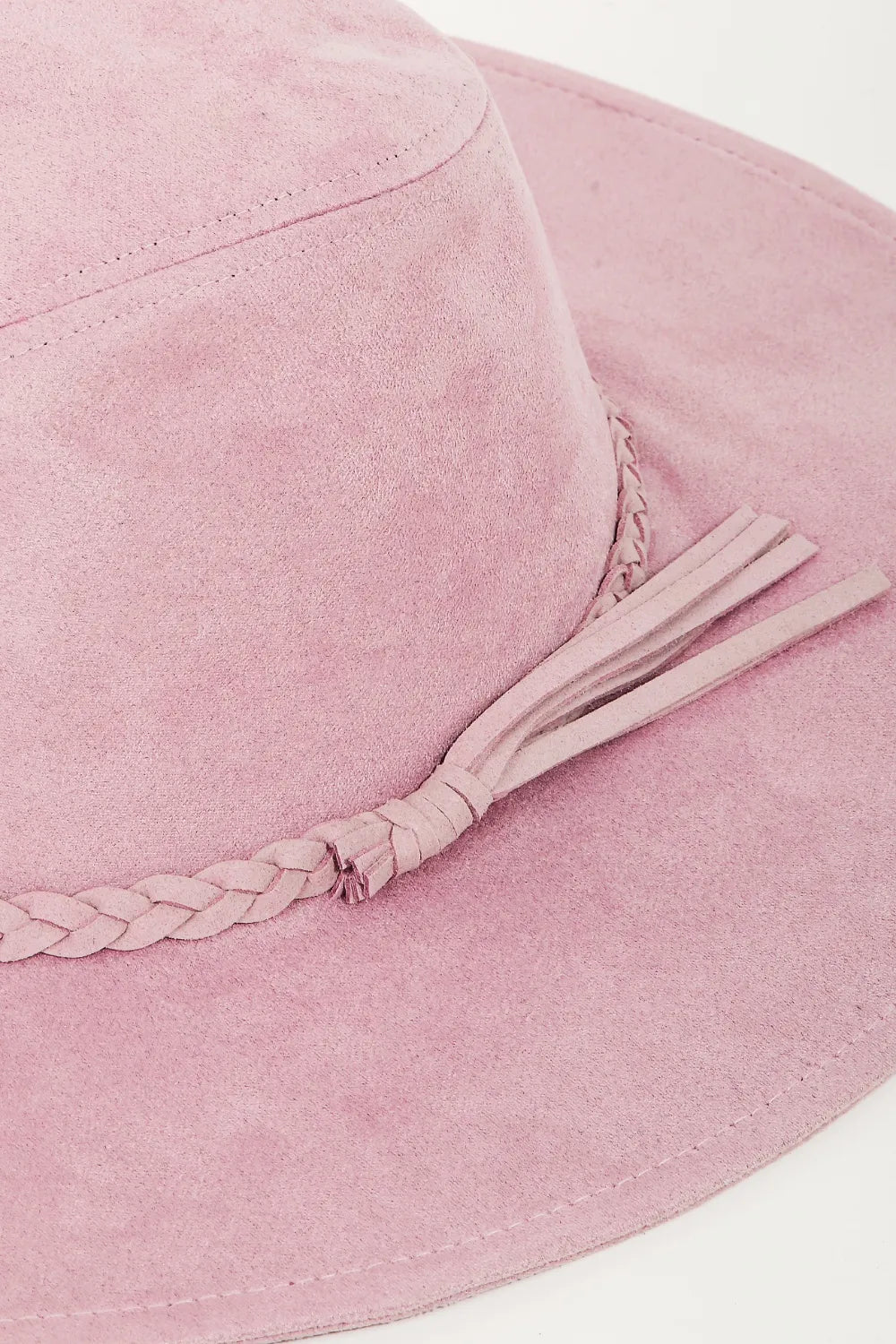 Fame Braided Faux Suede Hat.