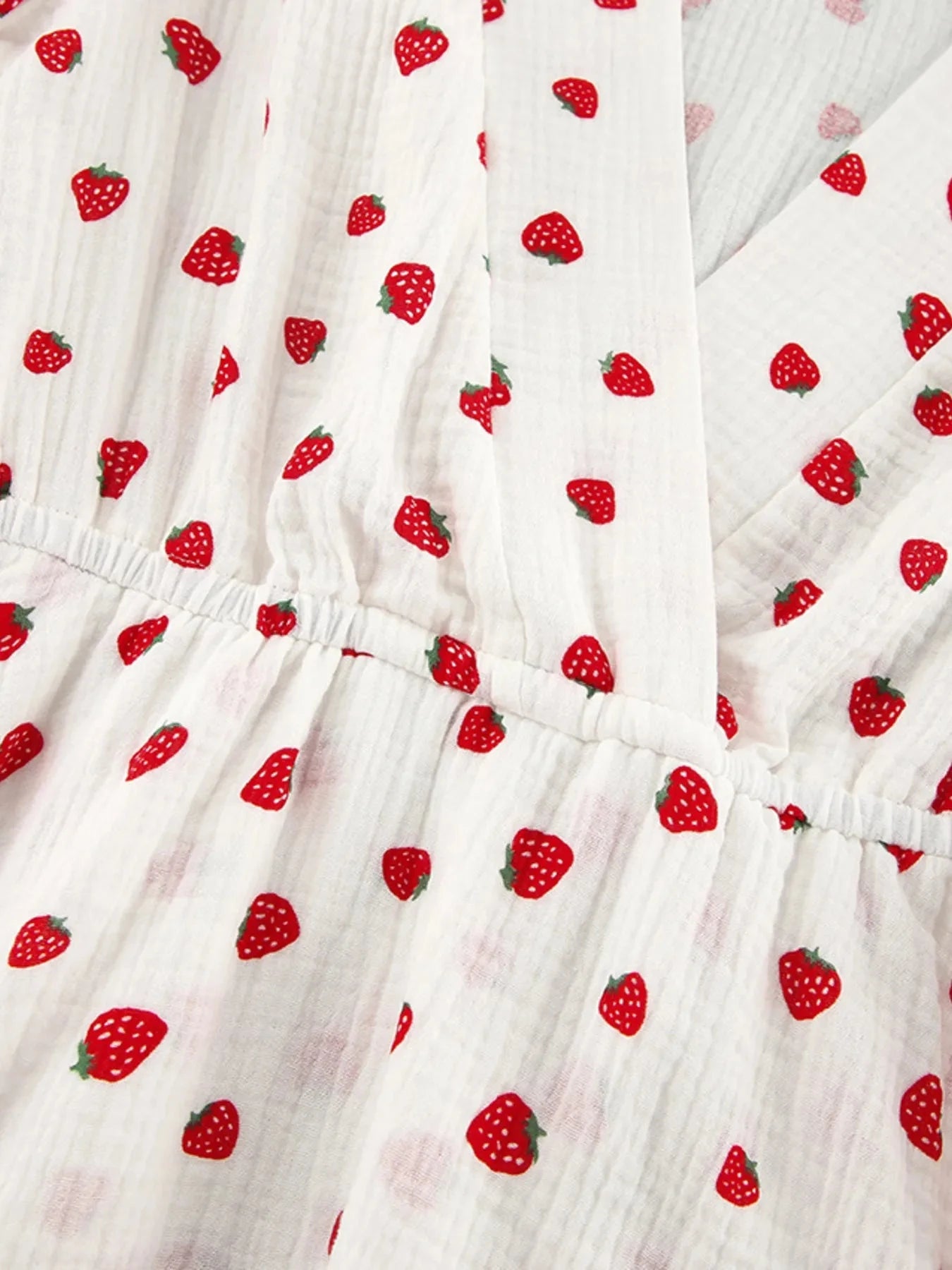 Strawberry Print Mini Dress with Long Sleeves for Effortless Style - Redemption By Ashley North
