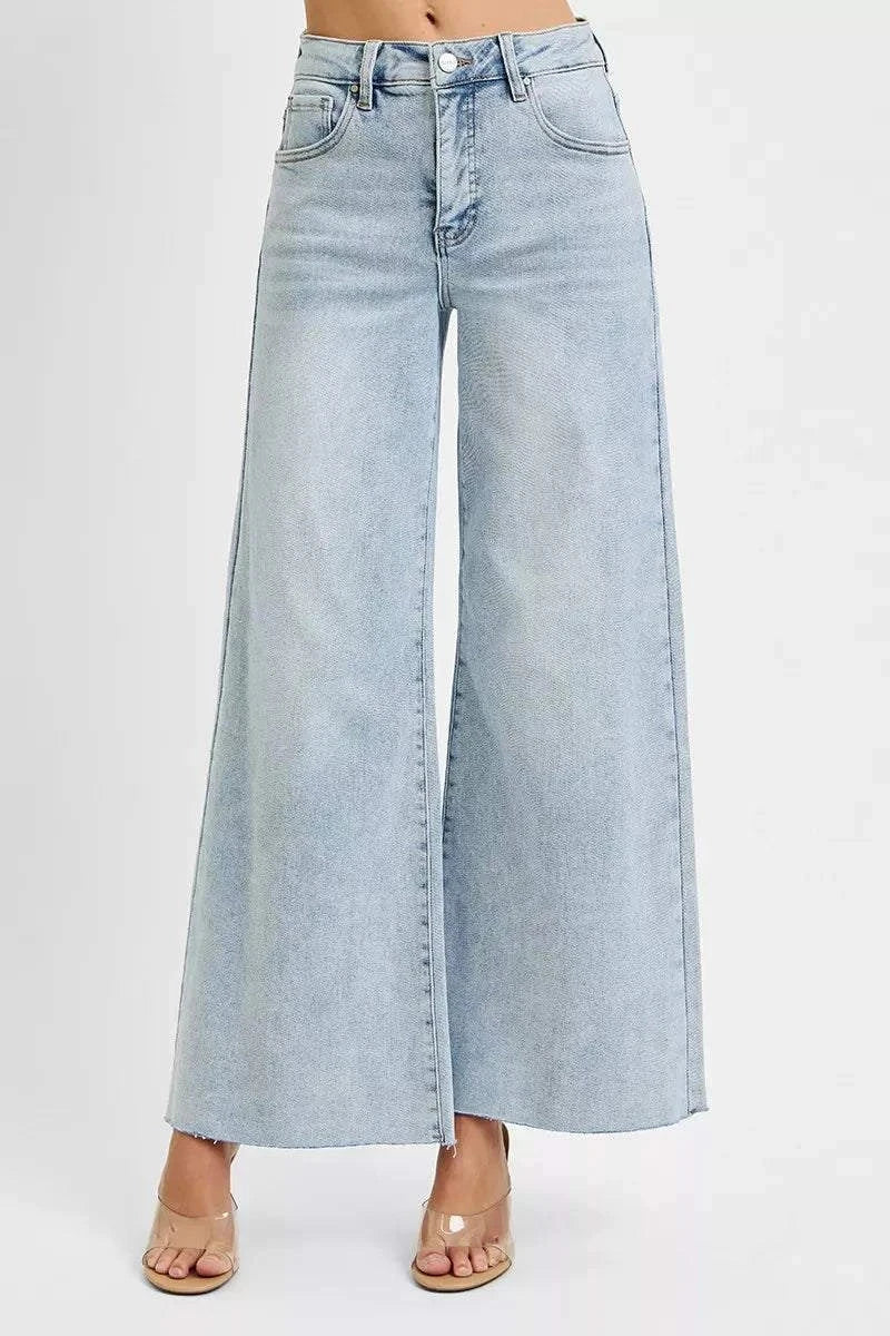 RISEN Full Size High Rise Ankle Wide Palazzo Jeans Plus SizeThe High Rise Ankle Wide Palazzo Jeans are a fashion-forward choice for those looking to make a statement. With their high-rise waist, they offer a flattering fit thRedemption By Ashley NorthHigh Rise Ankle Wide Palazzo Jeans
