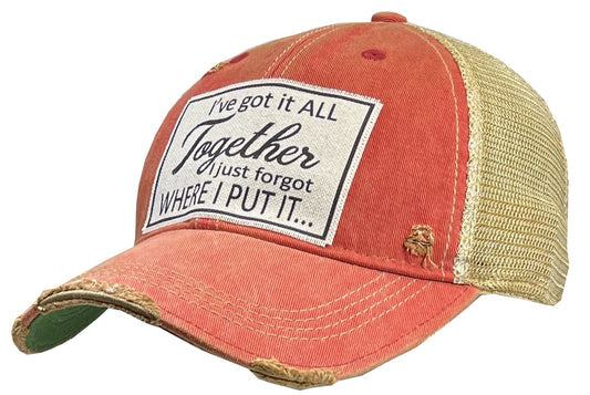 Distressed Trucker Cap for Stylish Casual Wear - Redemption By Ashley North