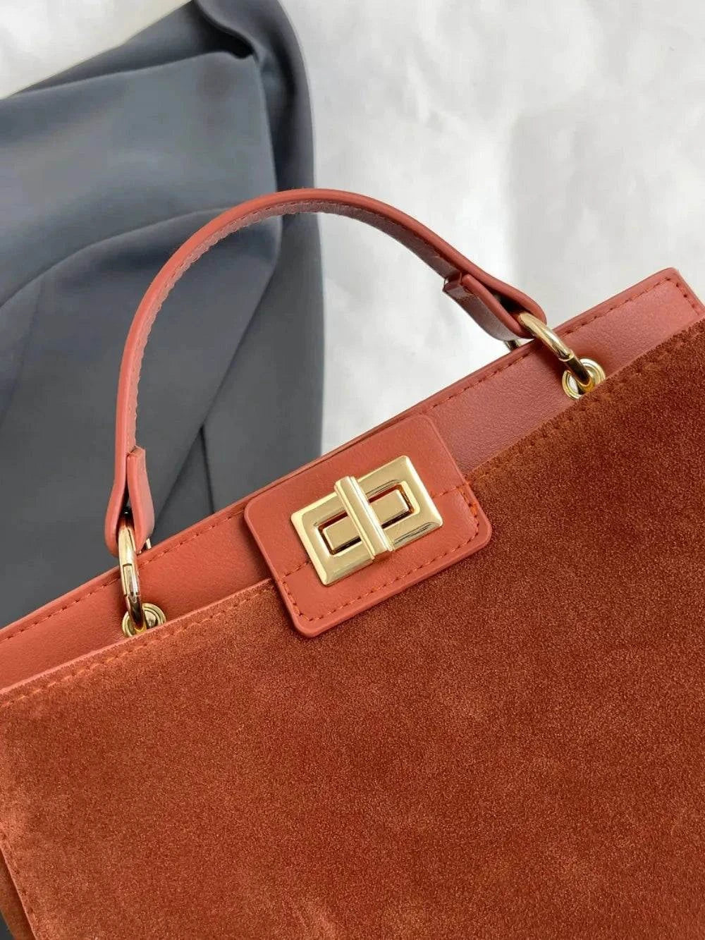 Solid Color Handbag with Removable Strap for Versatile Styling - Redemption By Ashley North