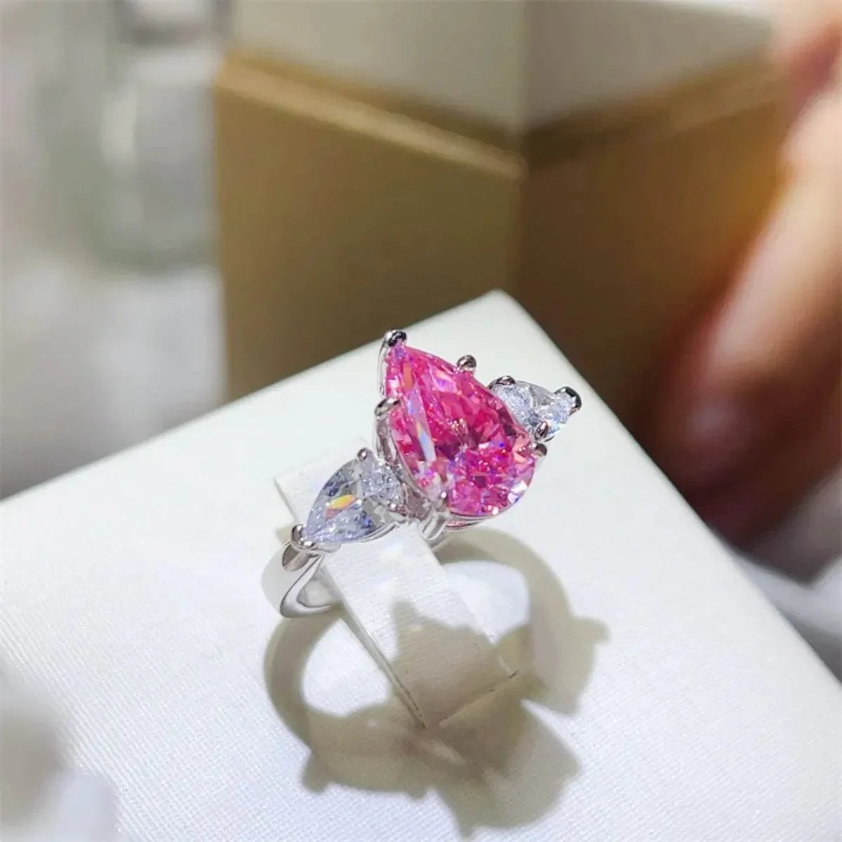 2 Carat Moissanite Ring in 925 Sterling Silver.