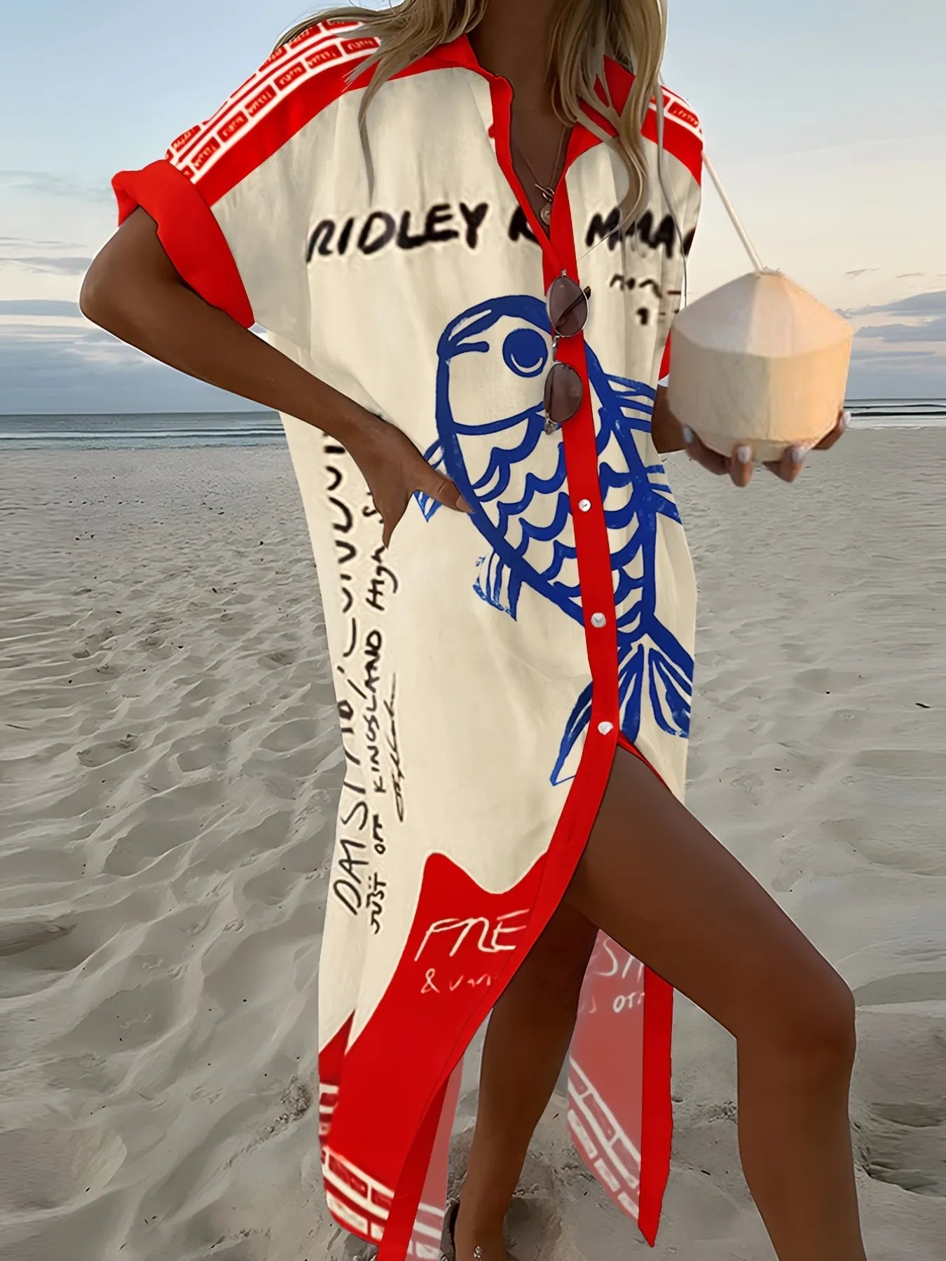 Printed Button Down Shirt Dress - Stylish and Versatile Fashion Essential.