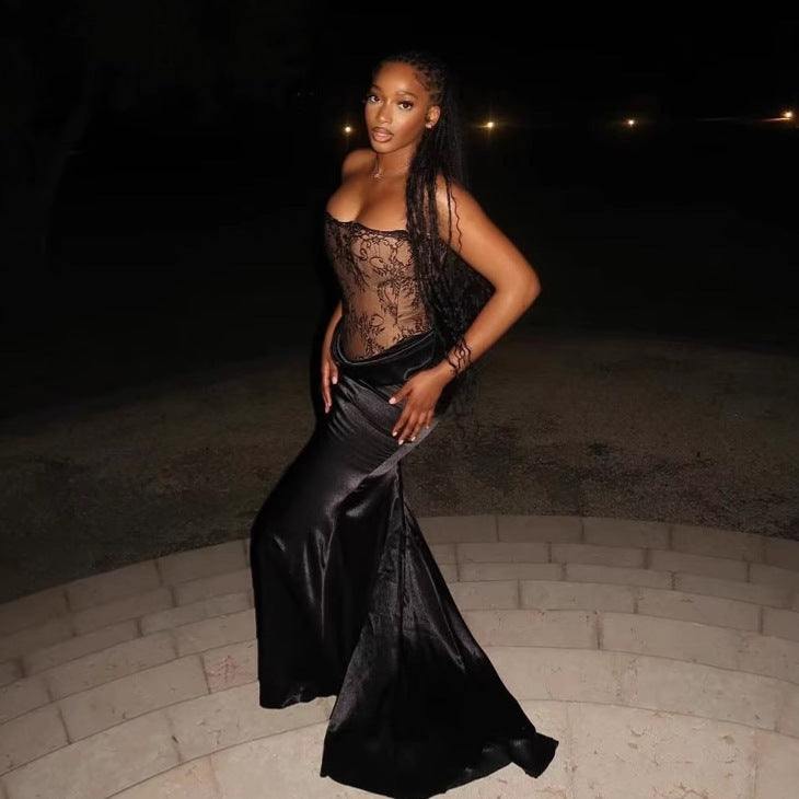 European American Sexy Bandage Tube Top Skirt French Style Hot Girl Outfit - Redemption By Ashley North